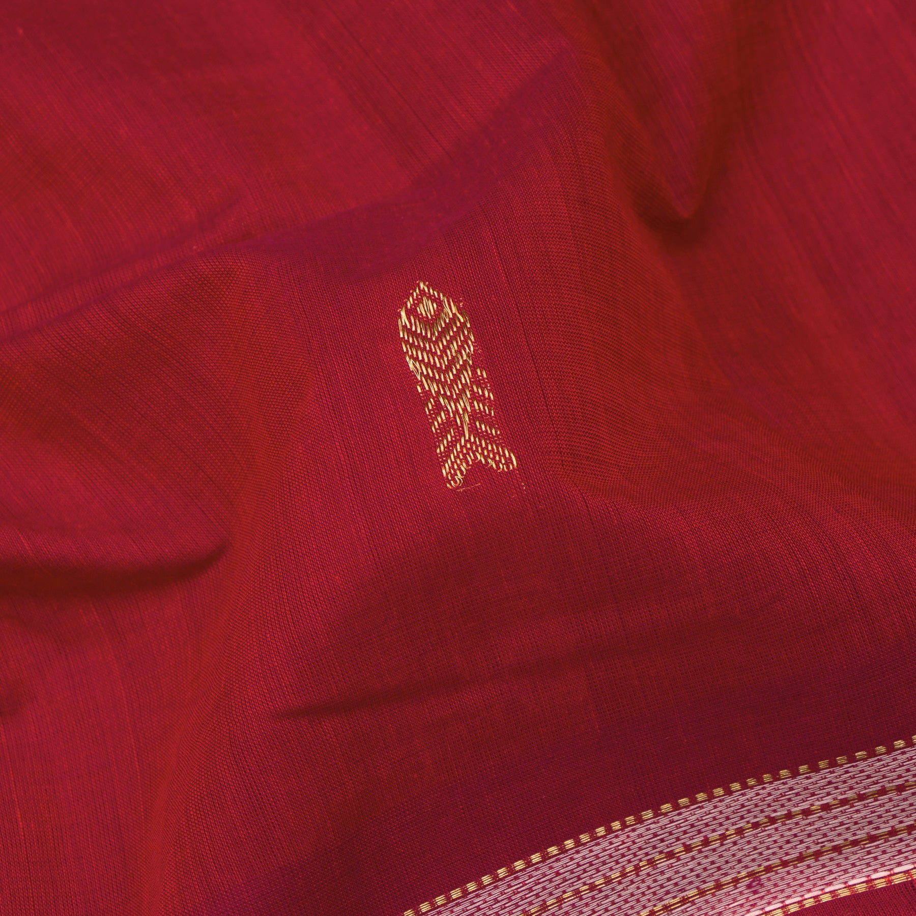 Kanakavalli Kanchi Cotton Sari 24-613-HS003-05998 - Fabric View