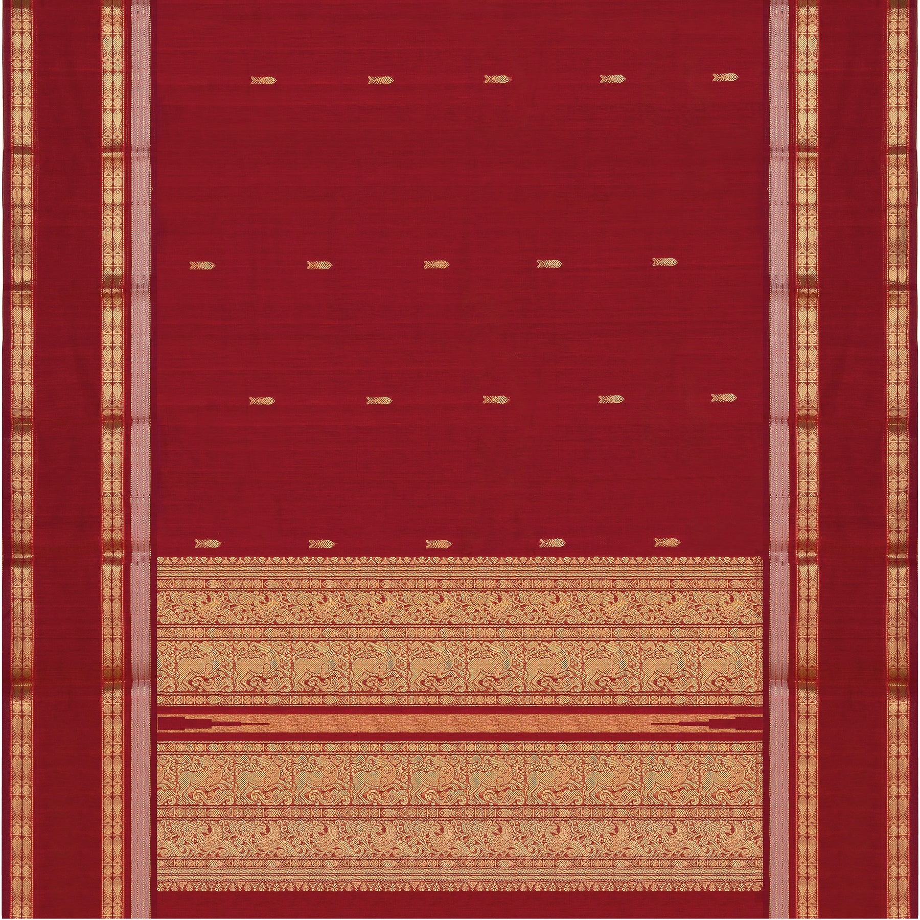 Kanakavalli Kanchi Cotton Sari 24-613-HS003-05998 - Full View