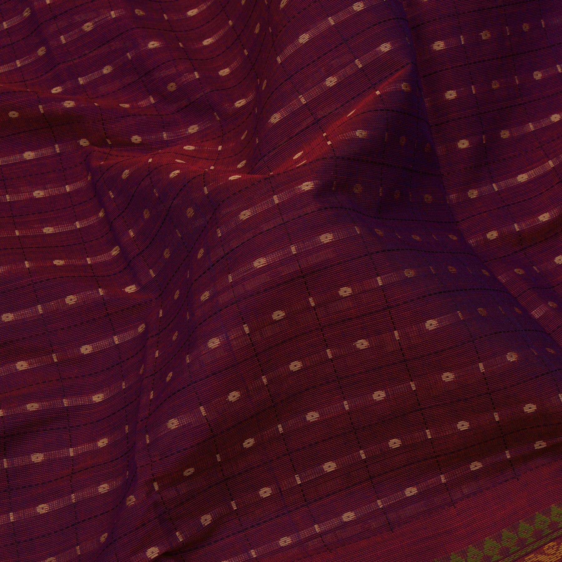 Kanakavalli Kanchi Cotton Sari 24-613-HS003-06222 - Fabric View