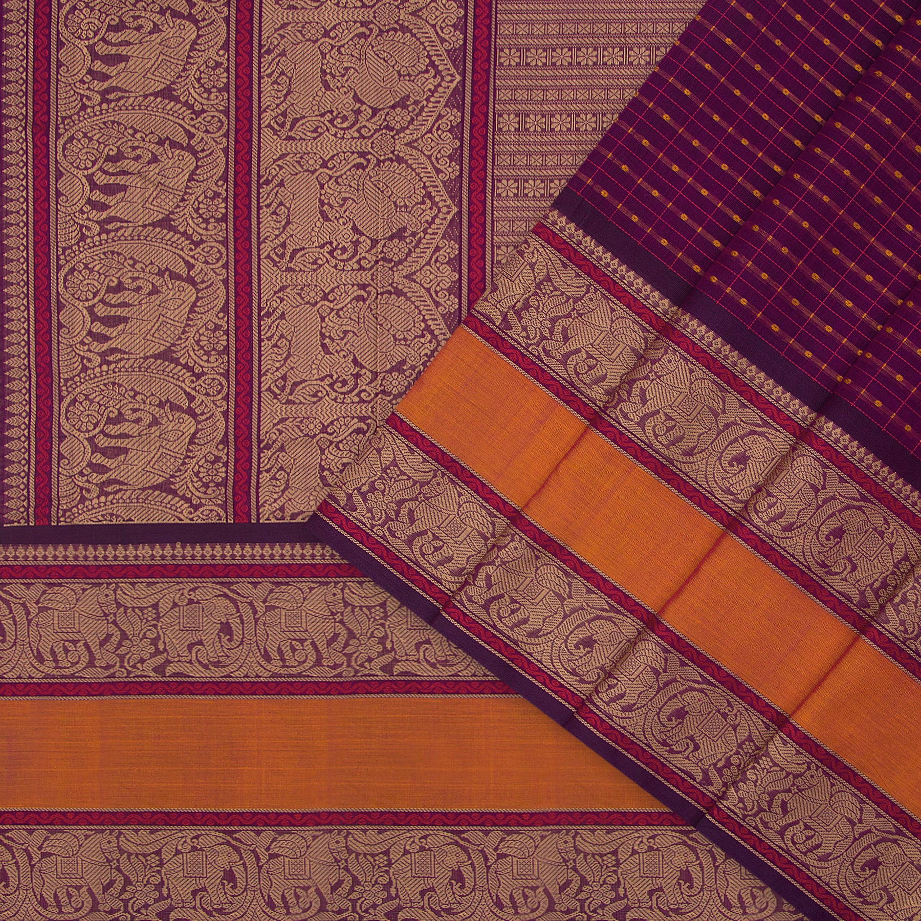 Kanakavalli Kanchi Cotton Sari 24-613-HS003-06234 - Cover View