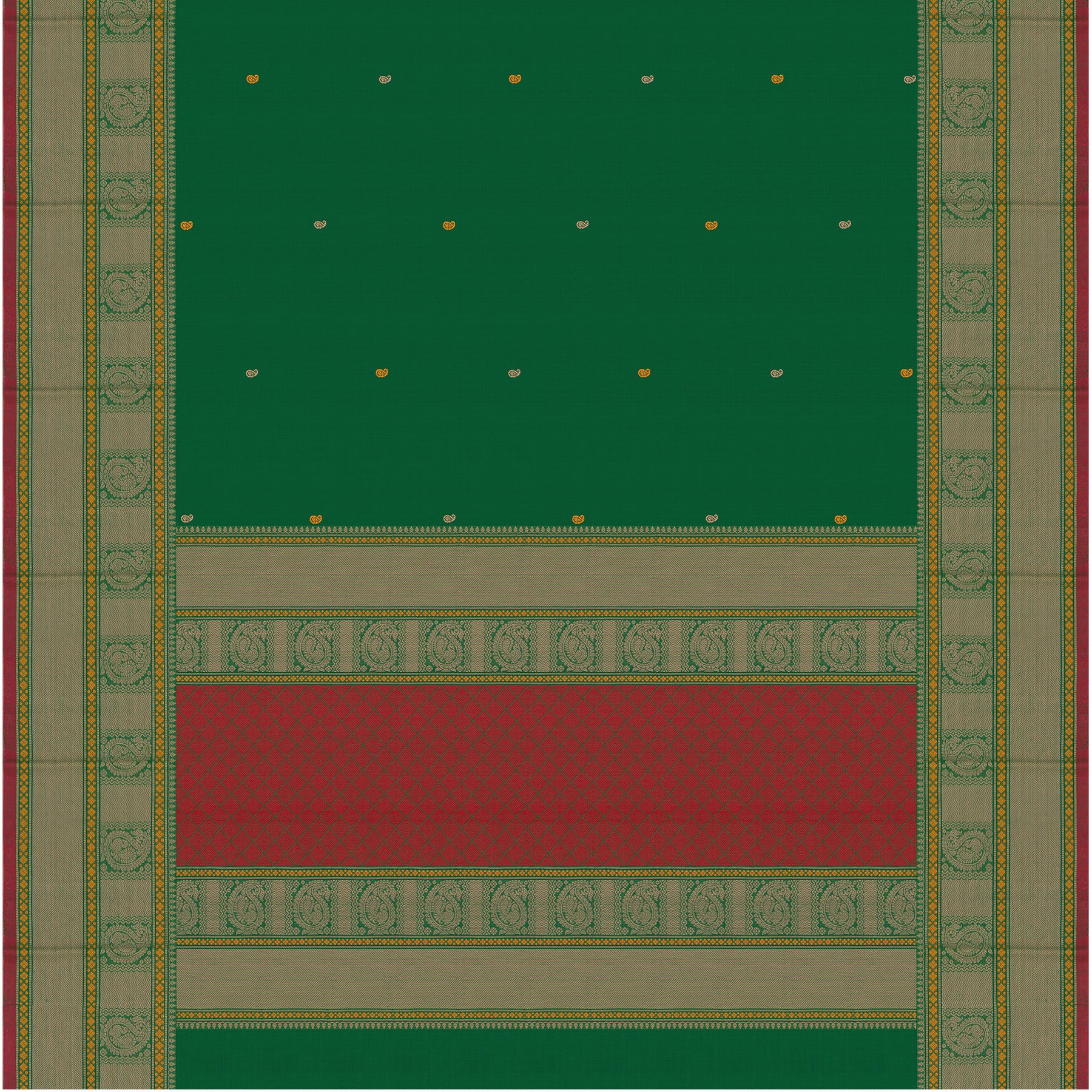 Kanakavalli Kanchi Cotton Sari 24-613-HS003-09078 - Full View