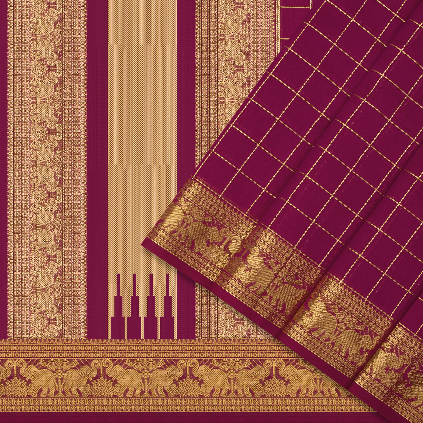 Kanakavalli Kanchi Cotton Sari 24-613-HS003-14374 - Cover View