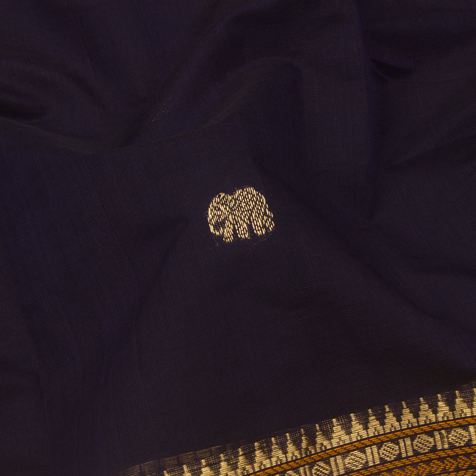 Kanakavalli Kanchi Cotton Sari 24-613-HS003-14393 - Fabric View