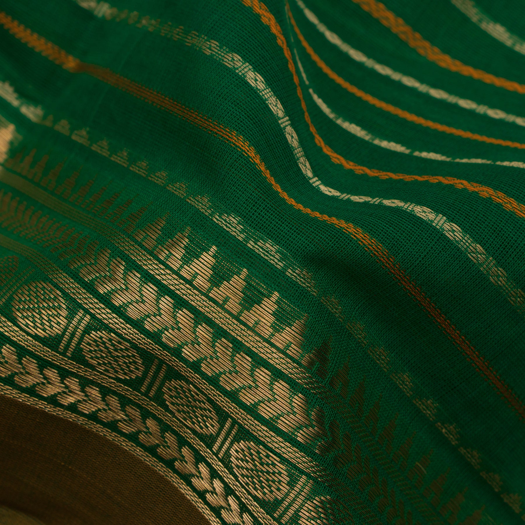 Kanakavalli Kanchi Cotton Sari 24-613-HS003-14404 - Fabric View