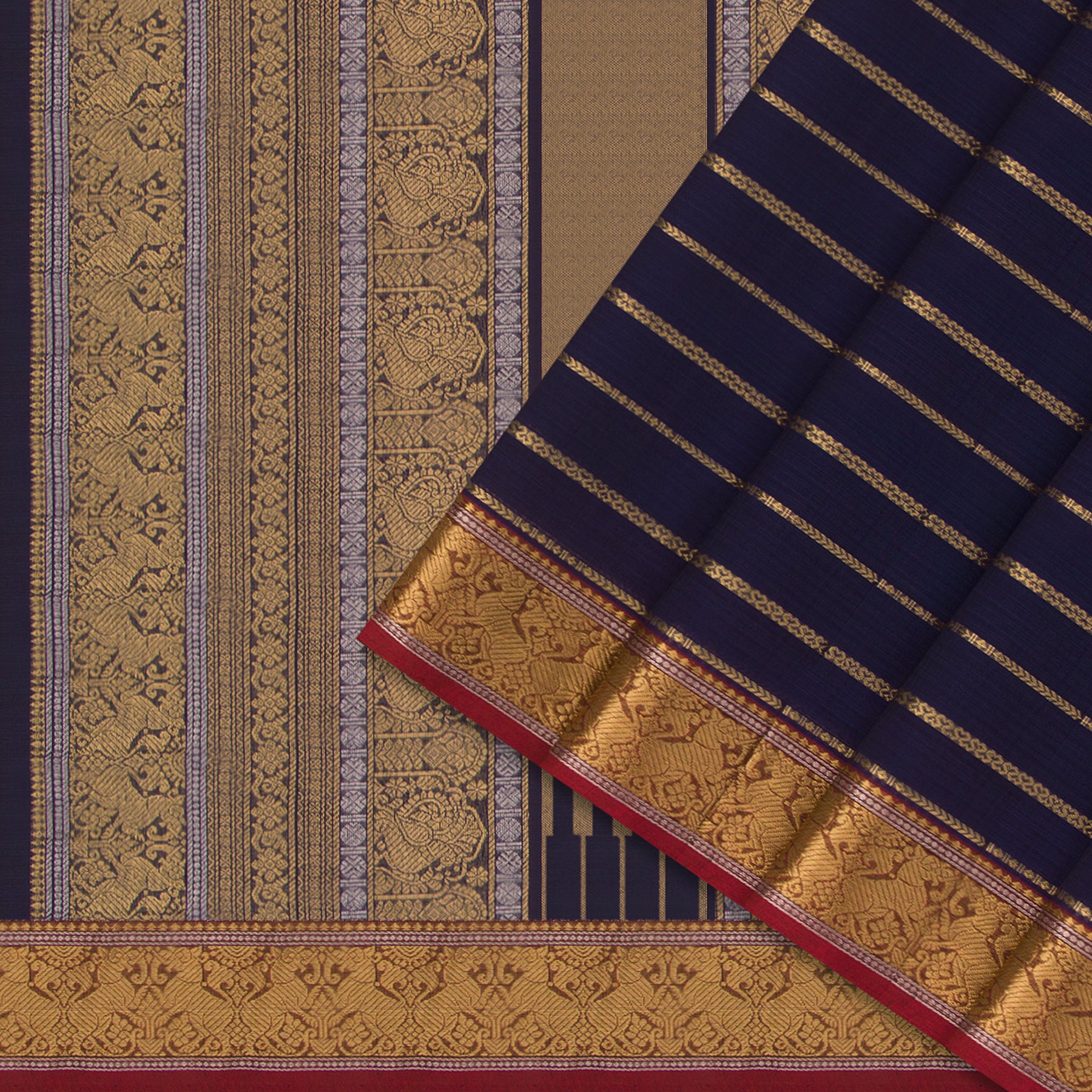 Kanakavalli Kanchi Cotton Sari 24-613-HS003-14412 - Cover View