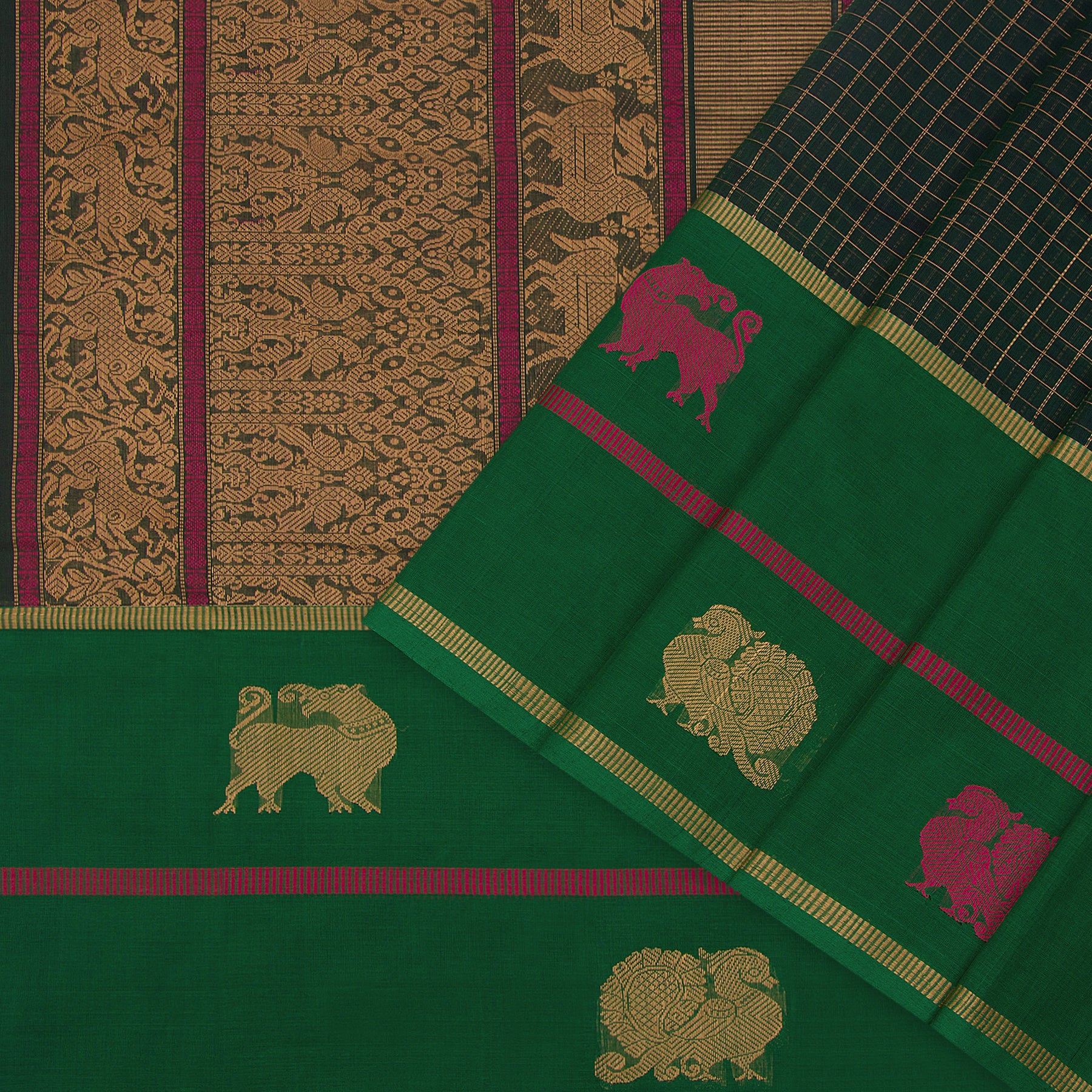 Kanakavalli Kanchi Cotton Sari 24-613-HS003-14426 - Cover View
