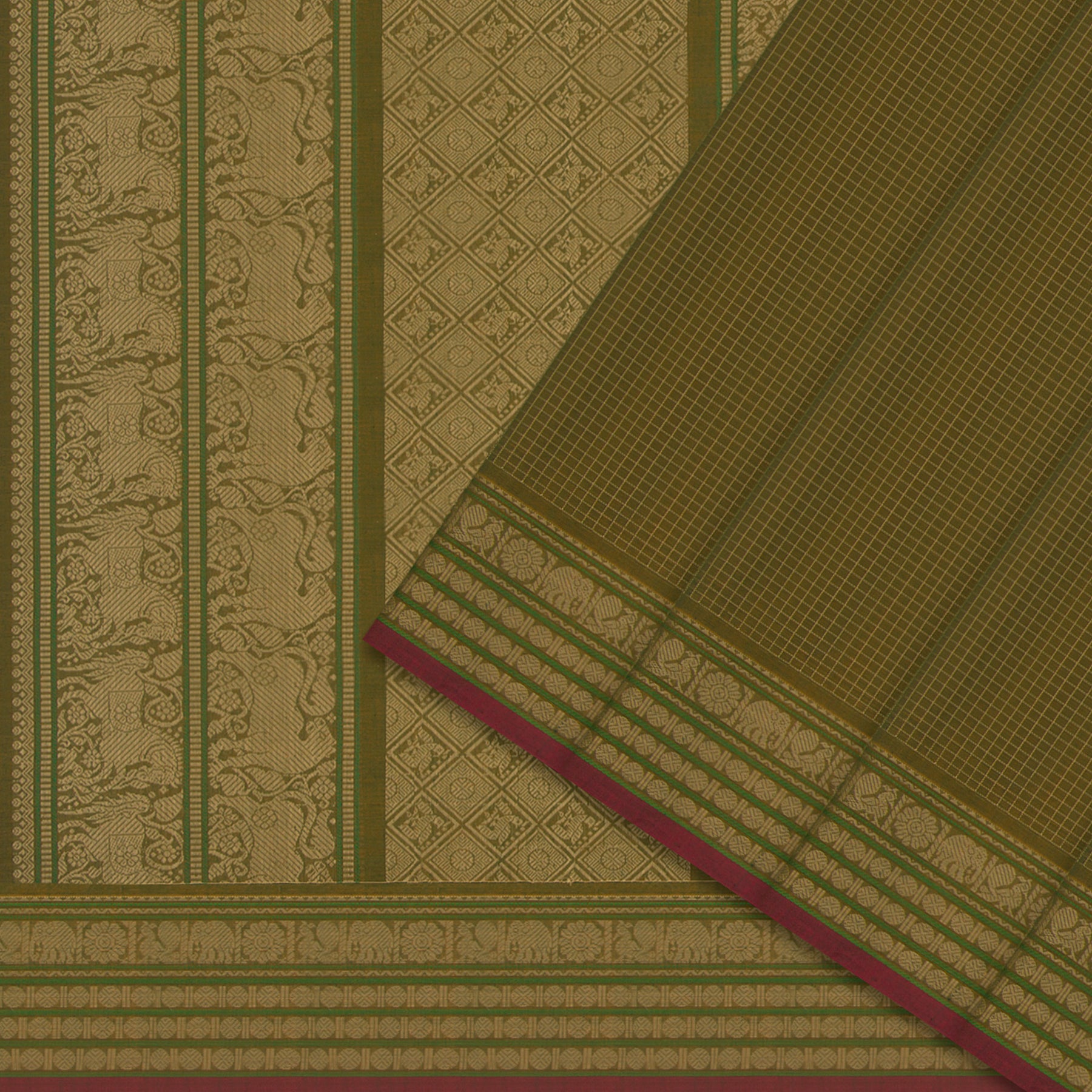 Kanakavalli Kanchi Cotton Sari 24-613-HS003-14445 - Cover View