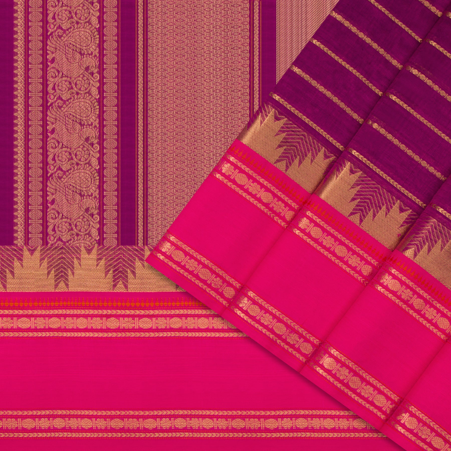 Kanakavalli Silk/Cotton Sari 24-613-HS005-05813 - Cover View