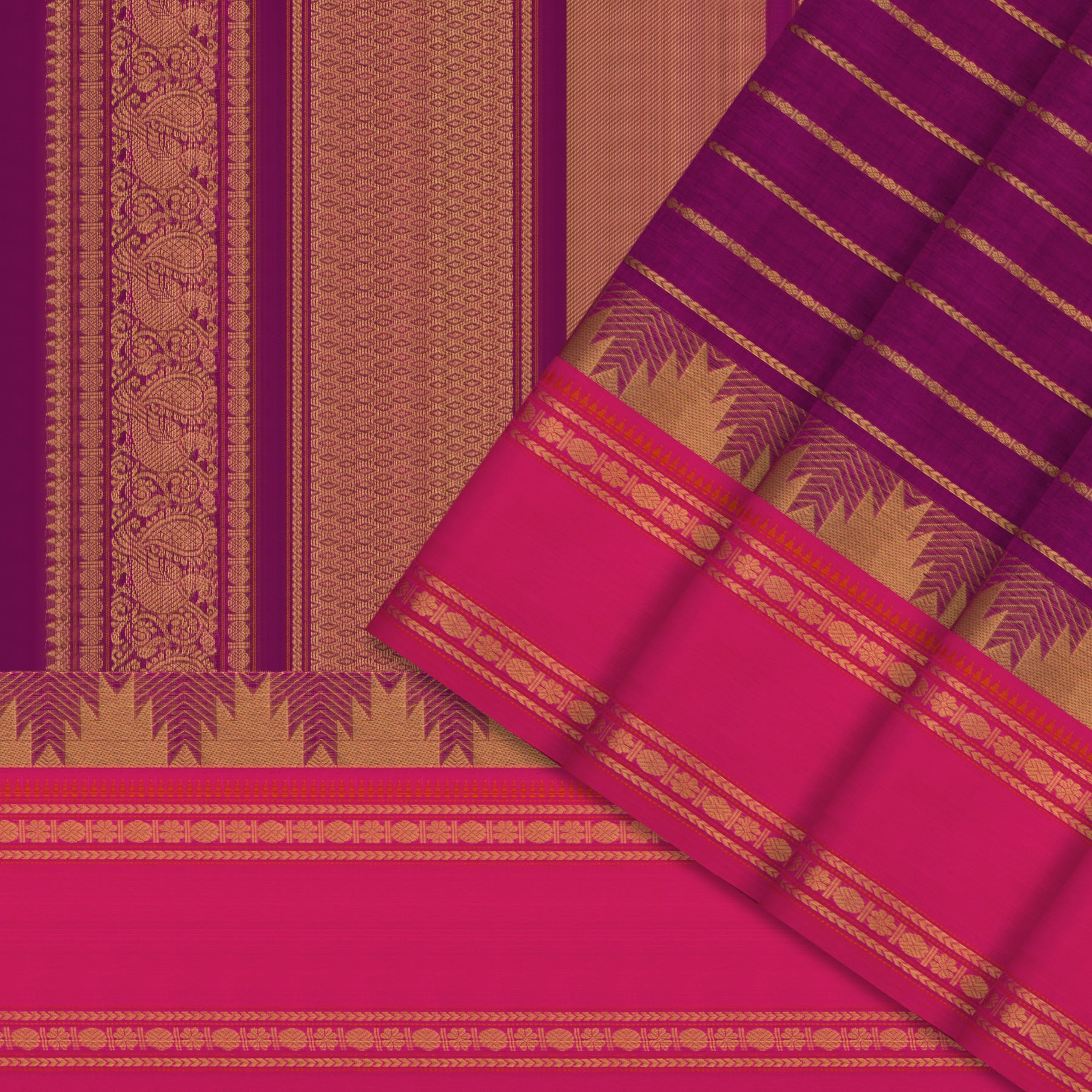Kanakavalli Silk/Cotton Sari 24-613-HS005-05942 - Cover View