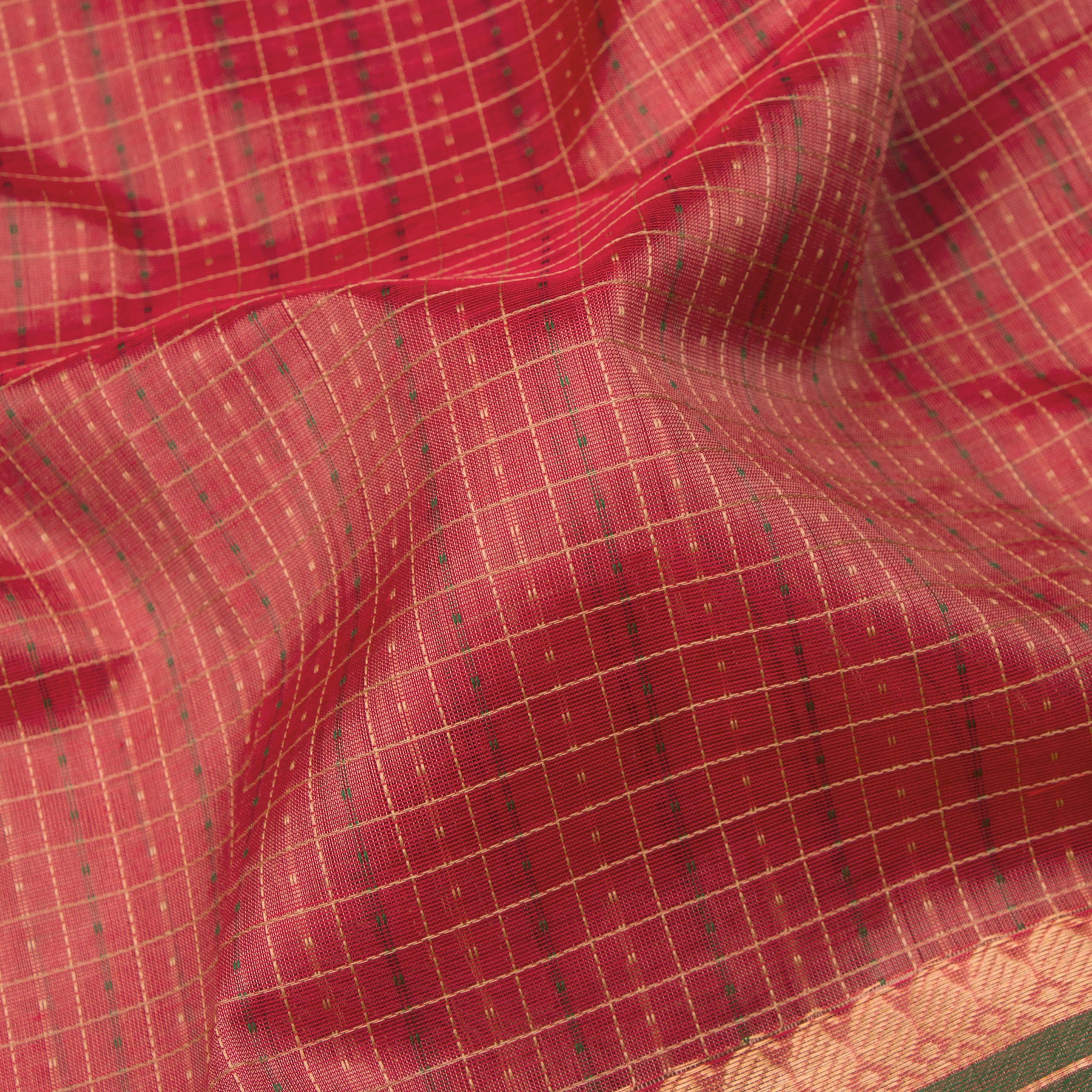 Kanakavalli Silk/Cotton Sari 24-613-HS005-09117 - Fabric View