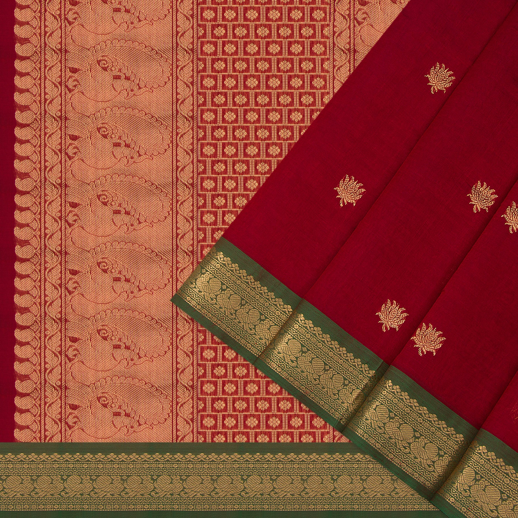 Kanakavalli Silk/Cotton Sari 24-613-HS005-09177 - Cover View