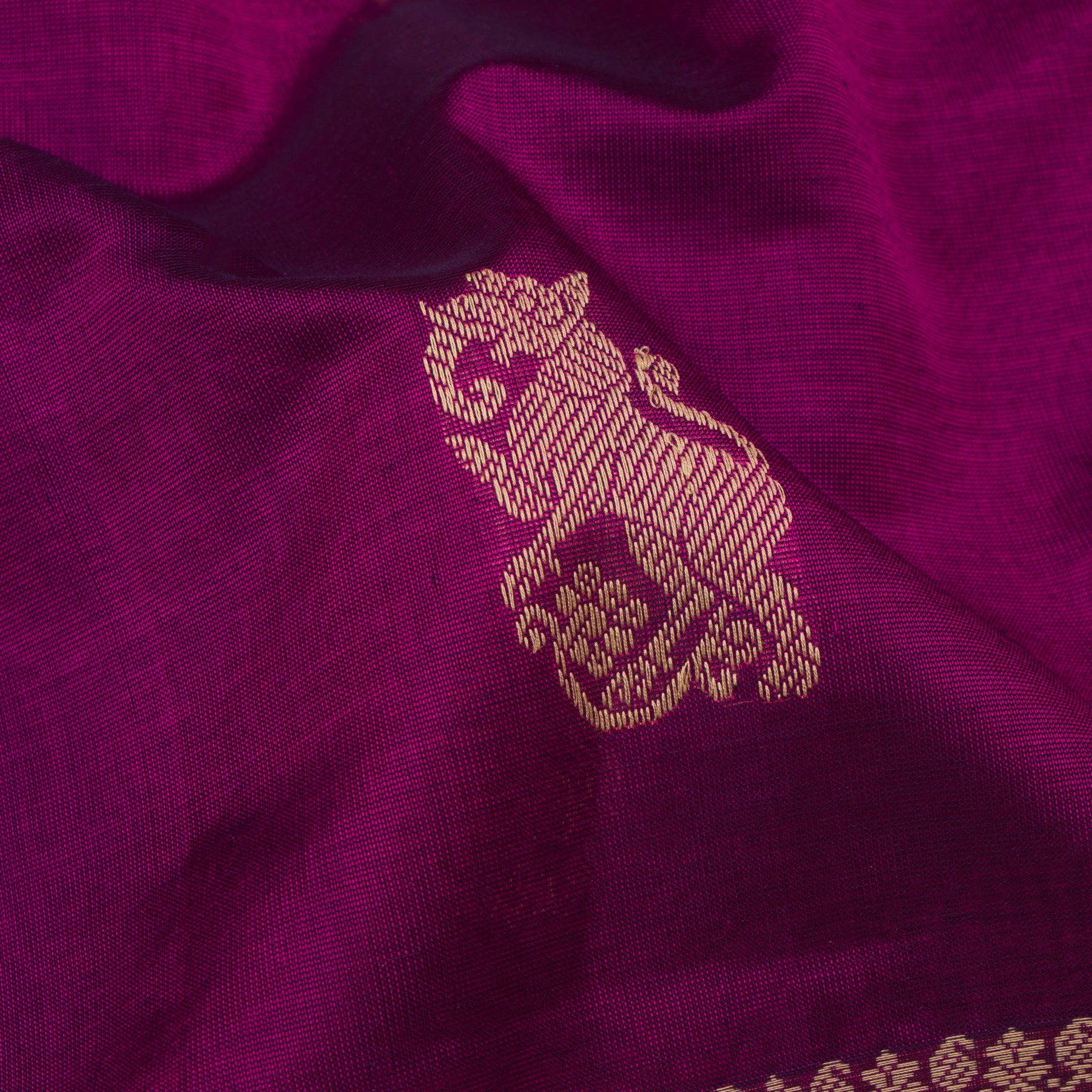 Kanakavalli Silk/Cotton Sari 24-613-HS005-09179 - Fabric View