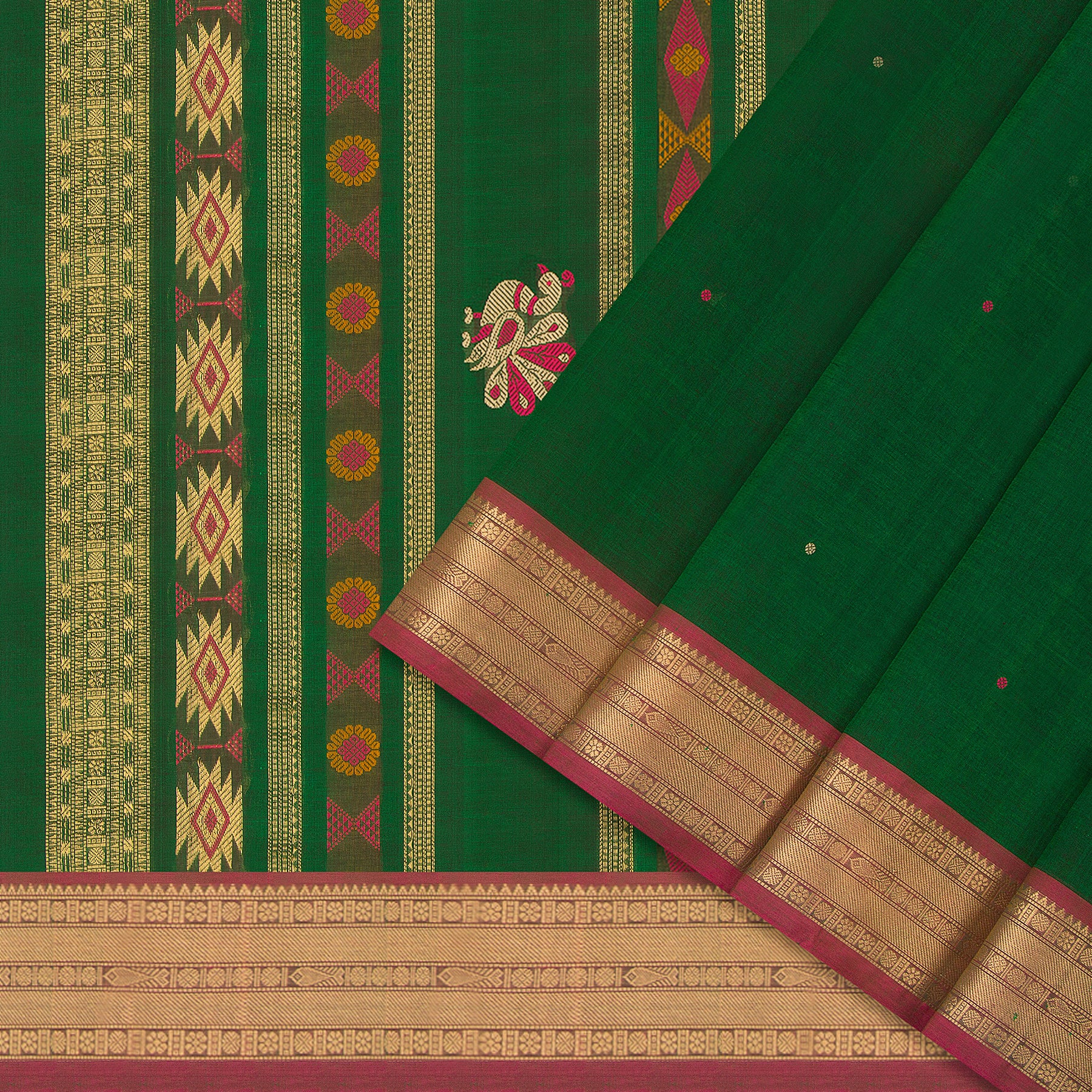 Kanakavalli Silk/Cotton Sari 24-613-HS005-13865 - Cover View