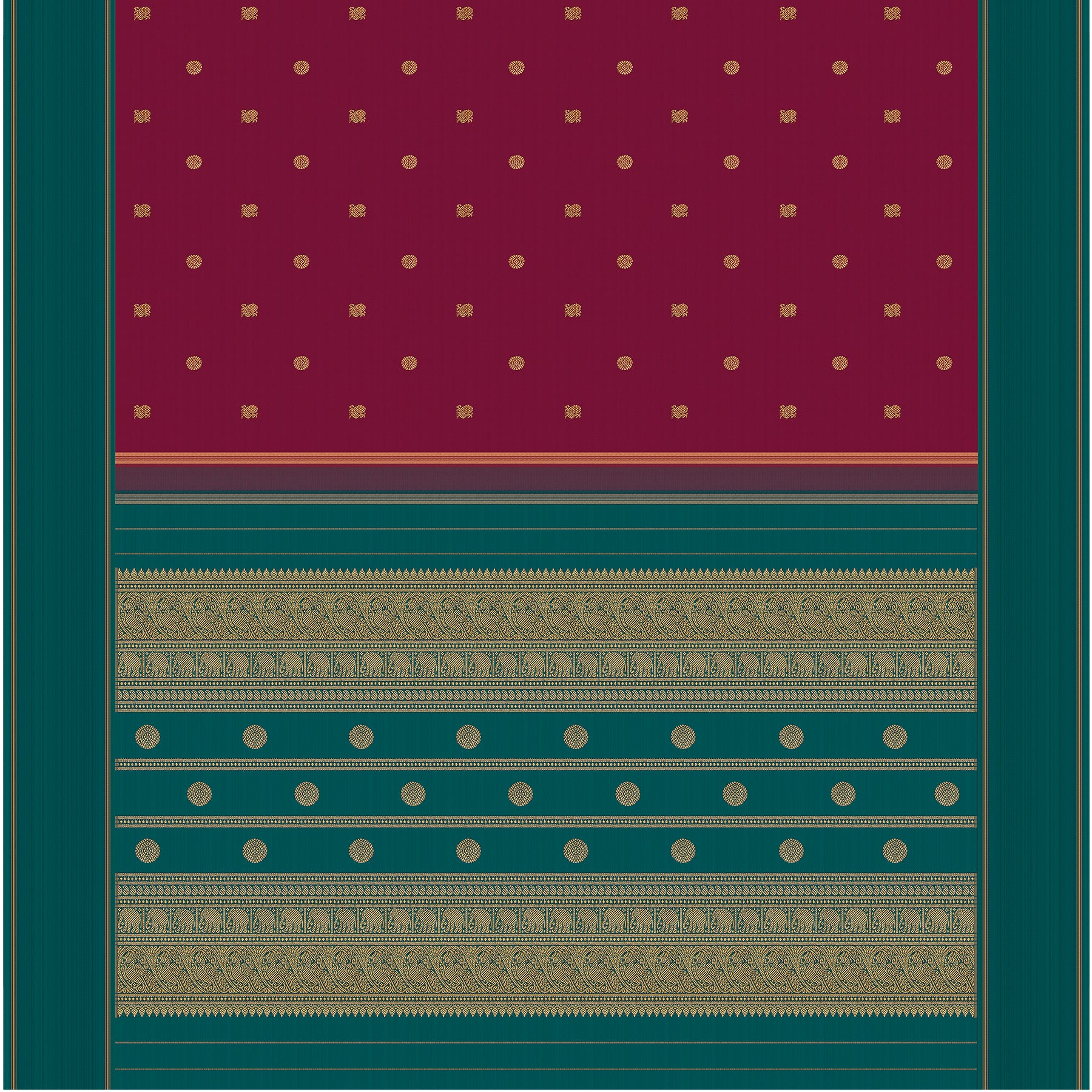 Kanakavalli Kanjivaram Silk Sari 24-615-HS001-02190 - Full View