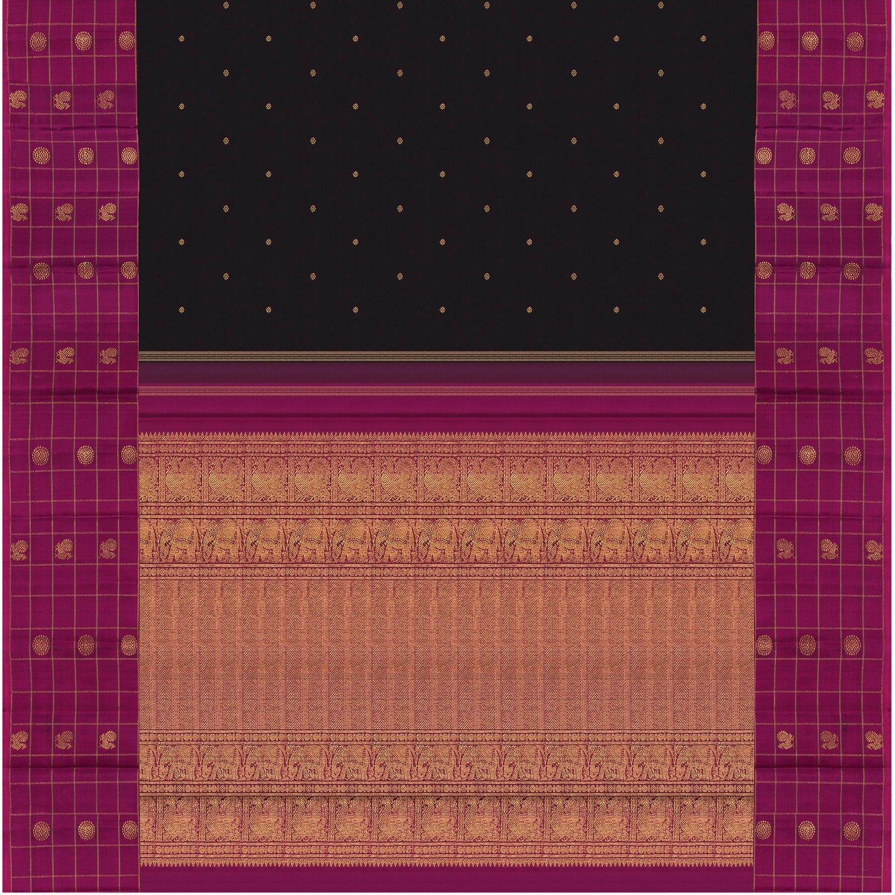 Kanakavalli Kanjivaram Silk Sari 24-615-HS001-02273 - Full View