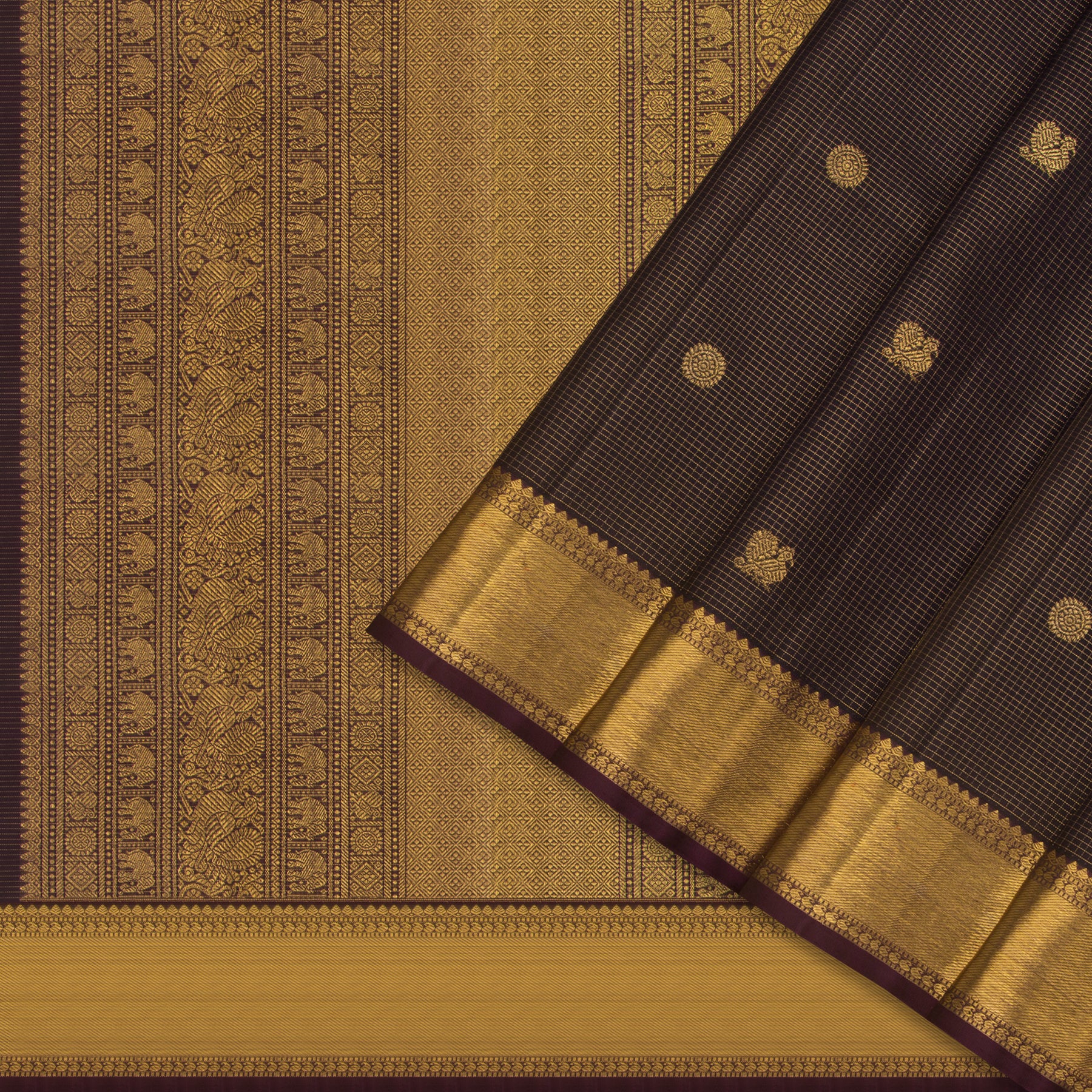 Kanakavalli Kanjivaram Silk Sari 24-615-HS001-07374 - Cover View 