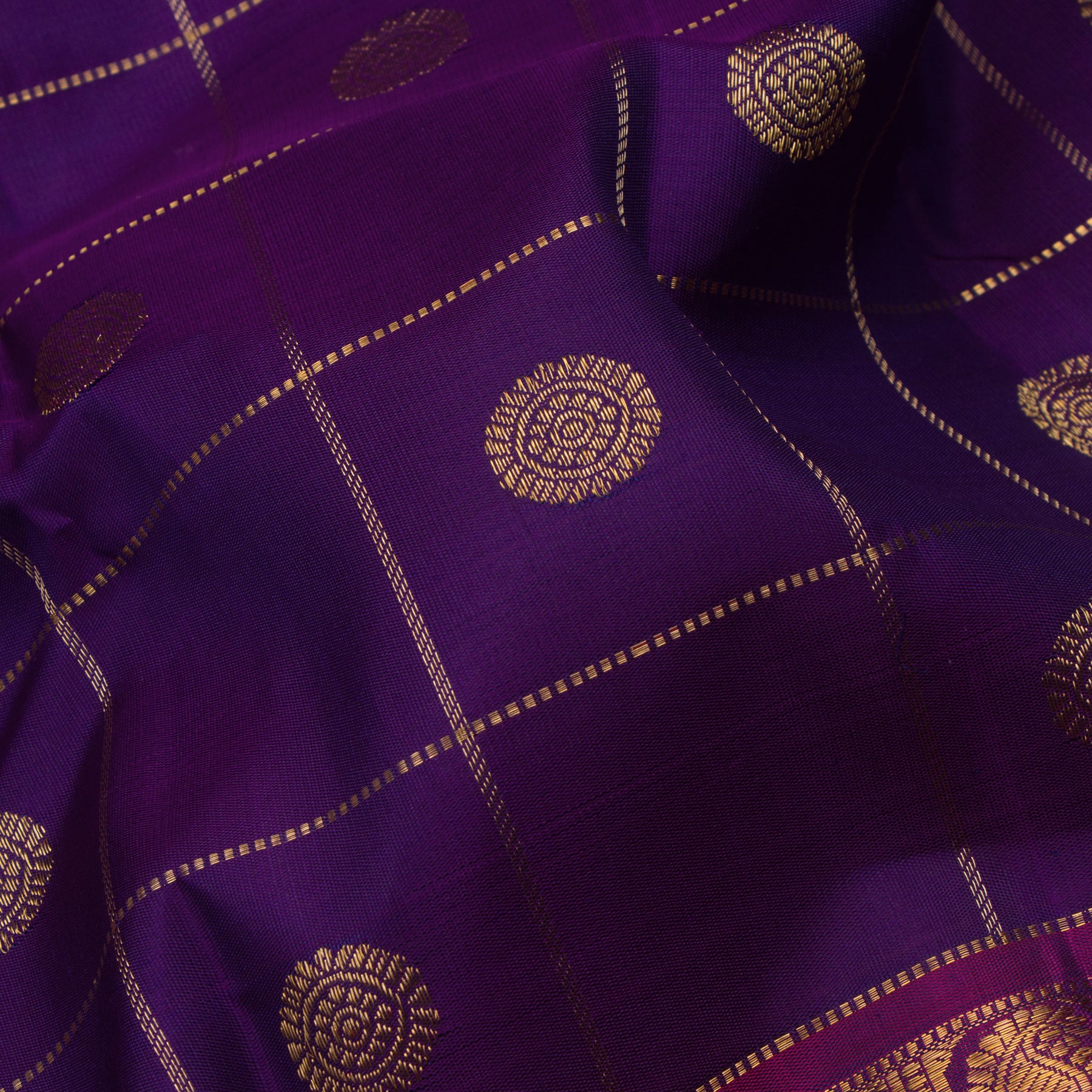 Kanakavalli Kanjivaram Silk Sari 24-615-HS001-08712 - Fabric View