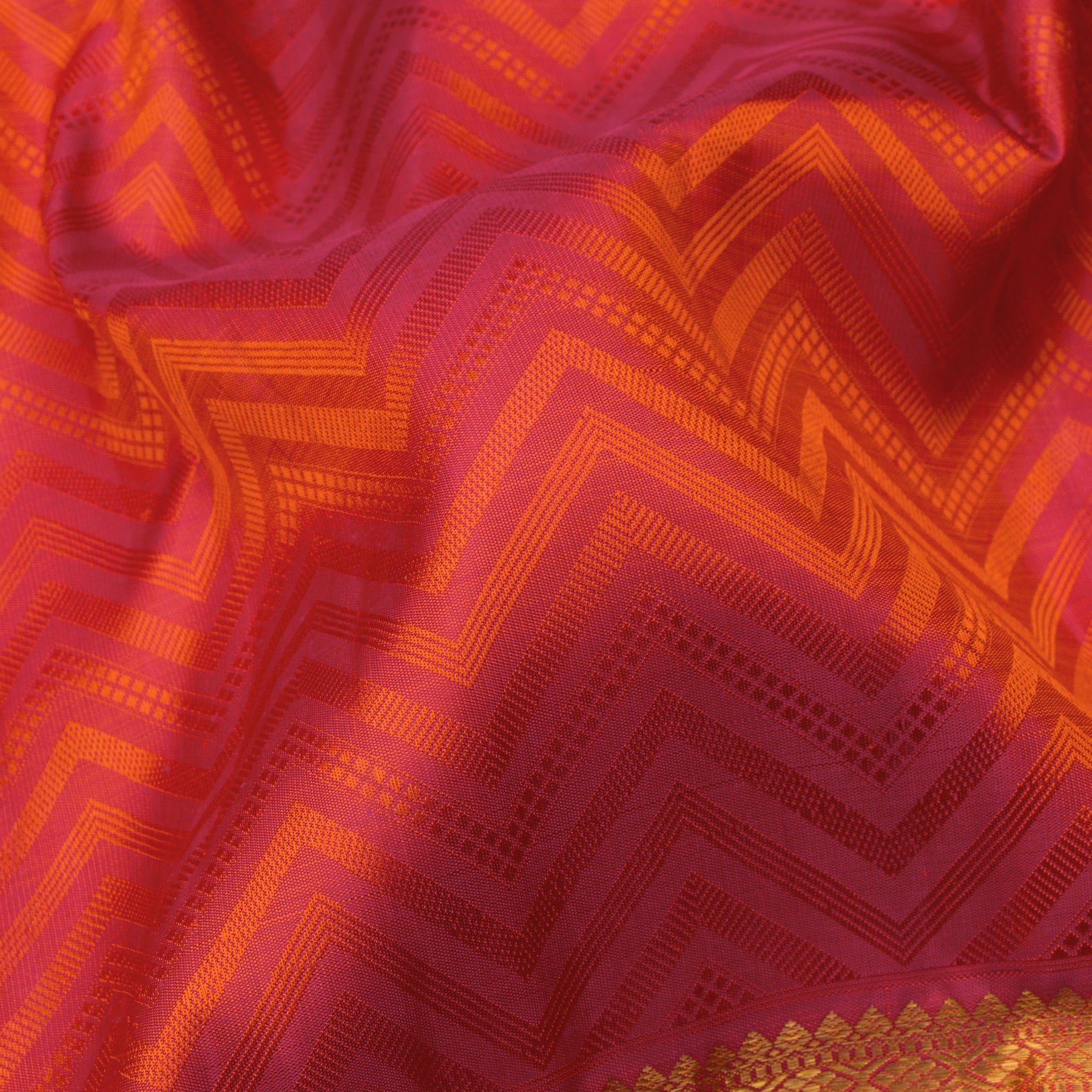 Kanakavalli Kanjivaram Silk Sari 24-615-HS001-10155 - Fabric View