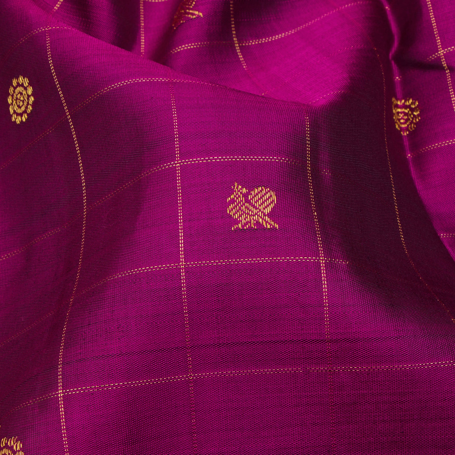 Kanakavalli Kanjivaram Silk Sari 24-615-HS001-11896 - Fabric View