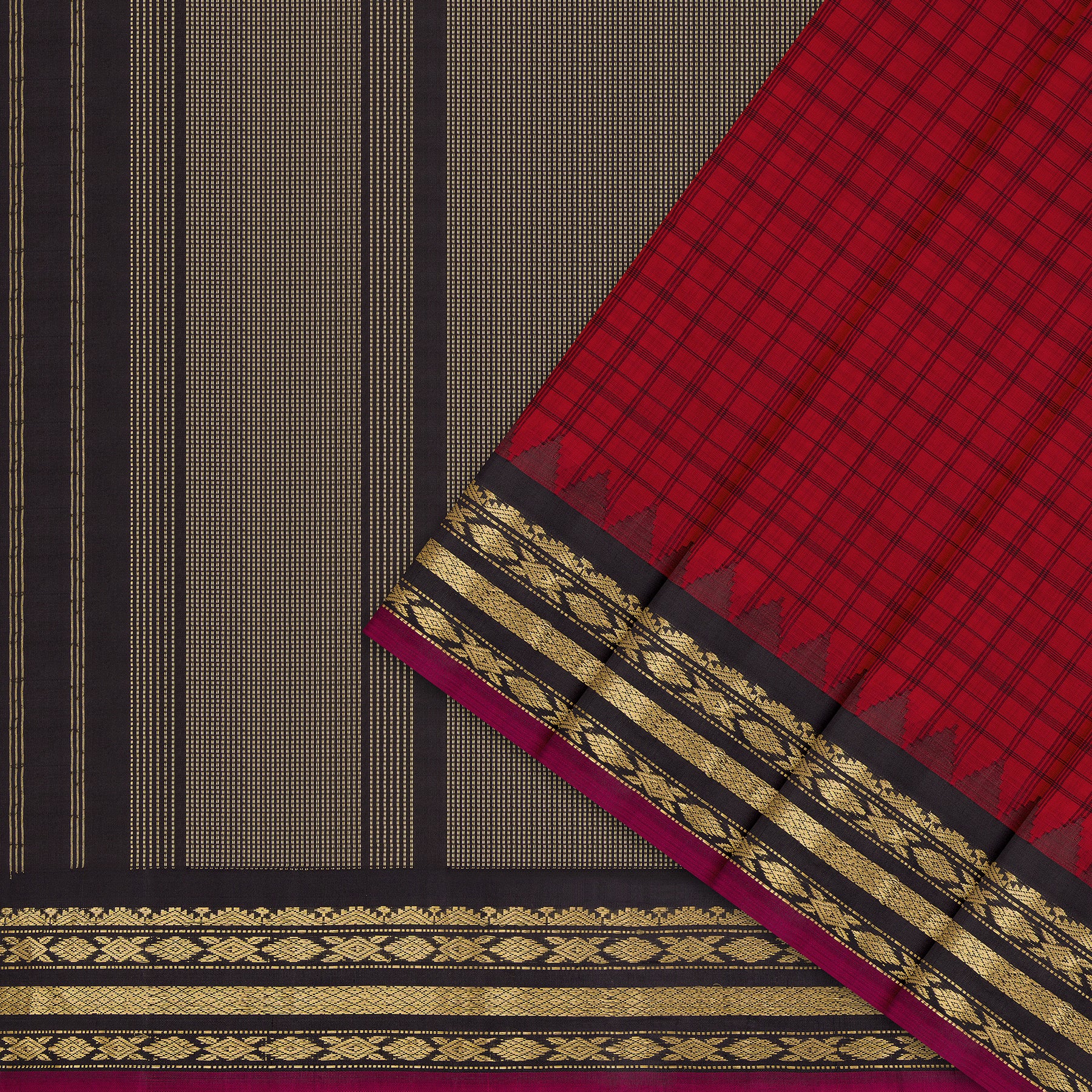 Kanakavalli Gadwal Silk/Cotton Sari 24-616-HS005-13939 - Cover View