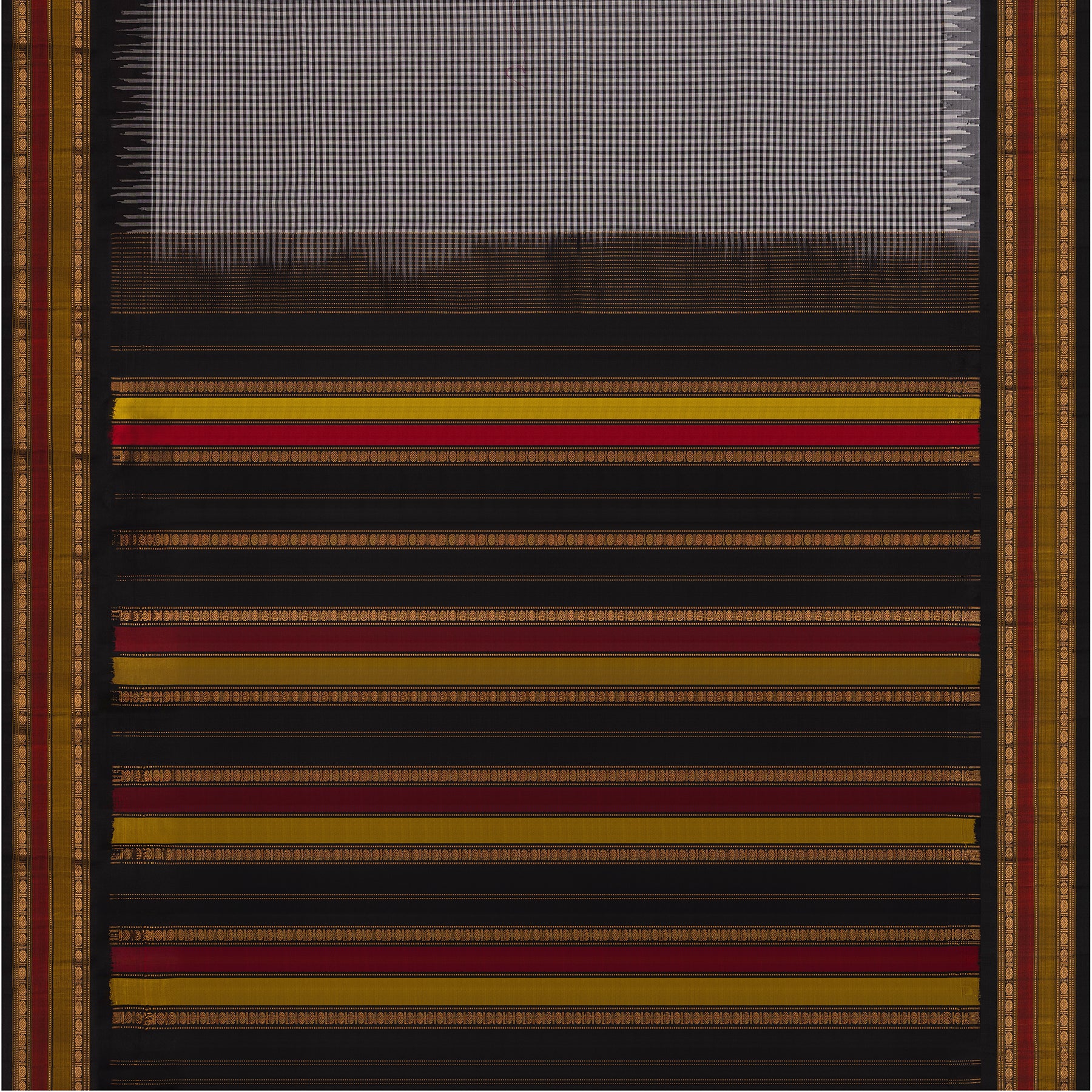 Kanakavalli Gadwal Silk/Cotton Sari 24-616-HS005-14340 - Full View