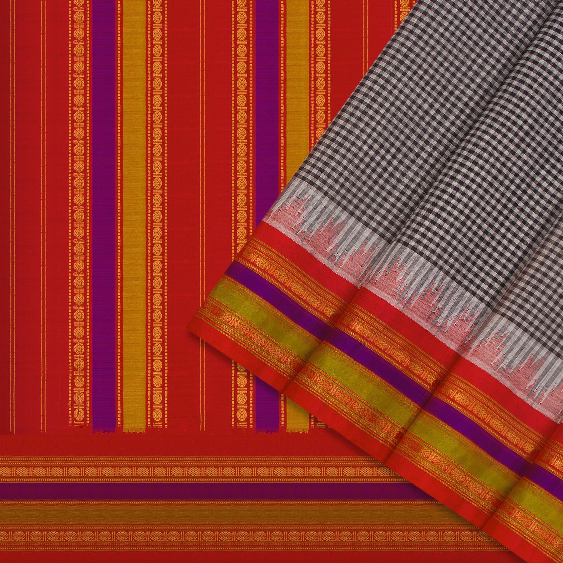 Kanakavalli Gadwal Silk/Cotton Sari 24-616-HS005-14347 - Cover View