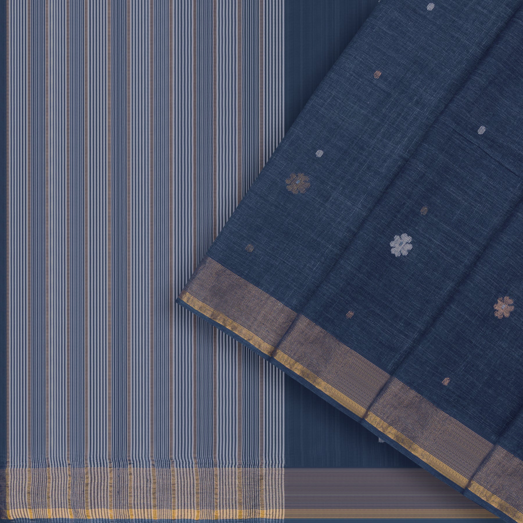 Karomi Jamdani Cotton Sari 25-003-HS003-00068