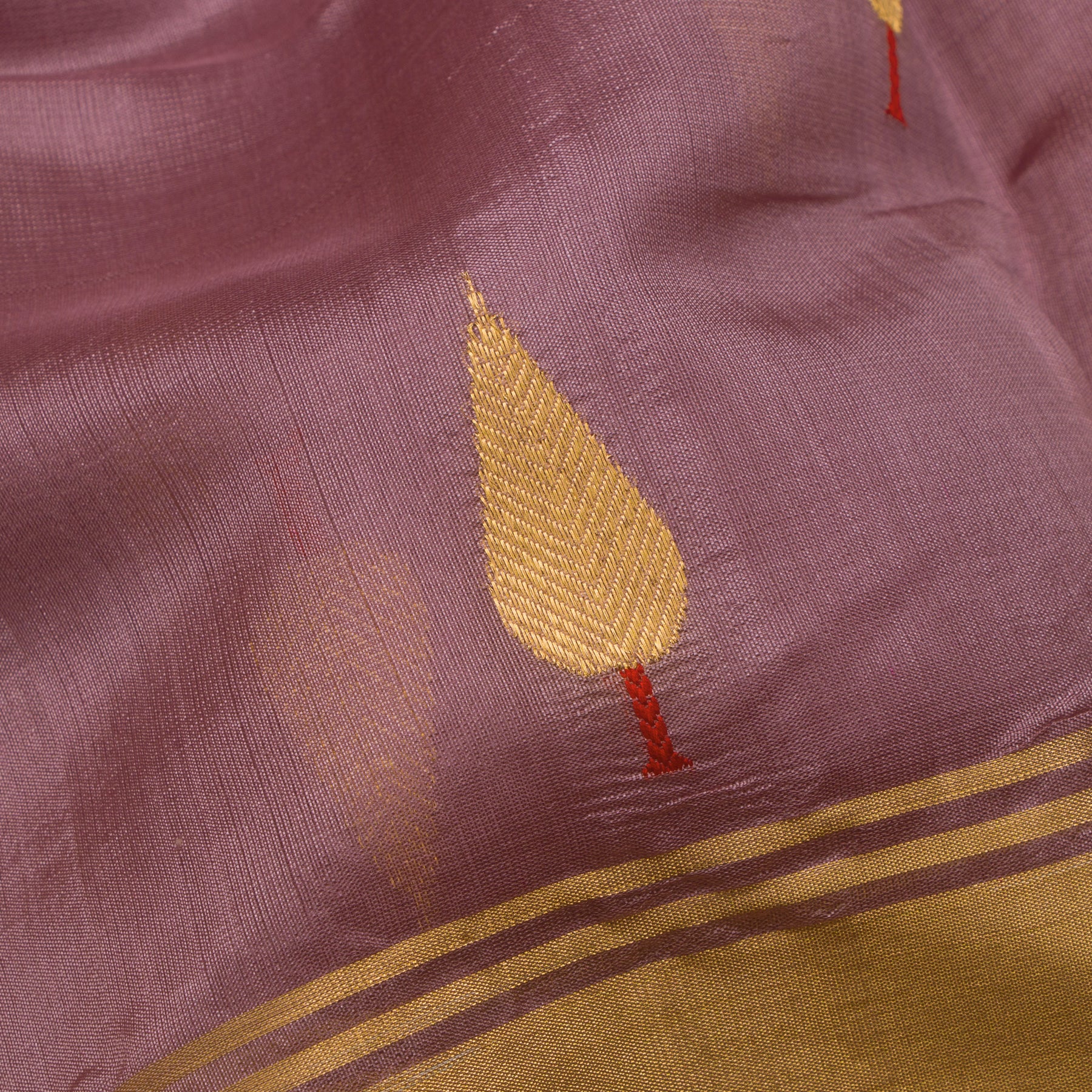 Chanderi Silk Sari 25-004-HS002-00009 - Fabric View