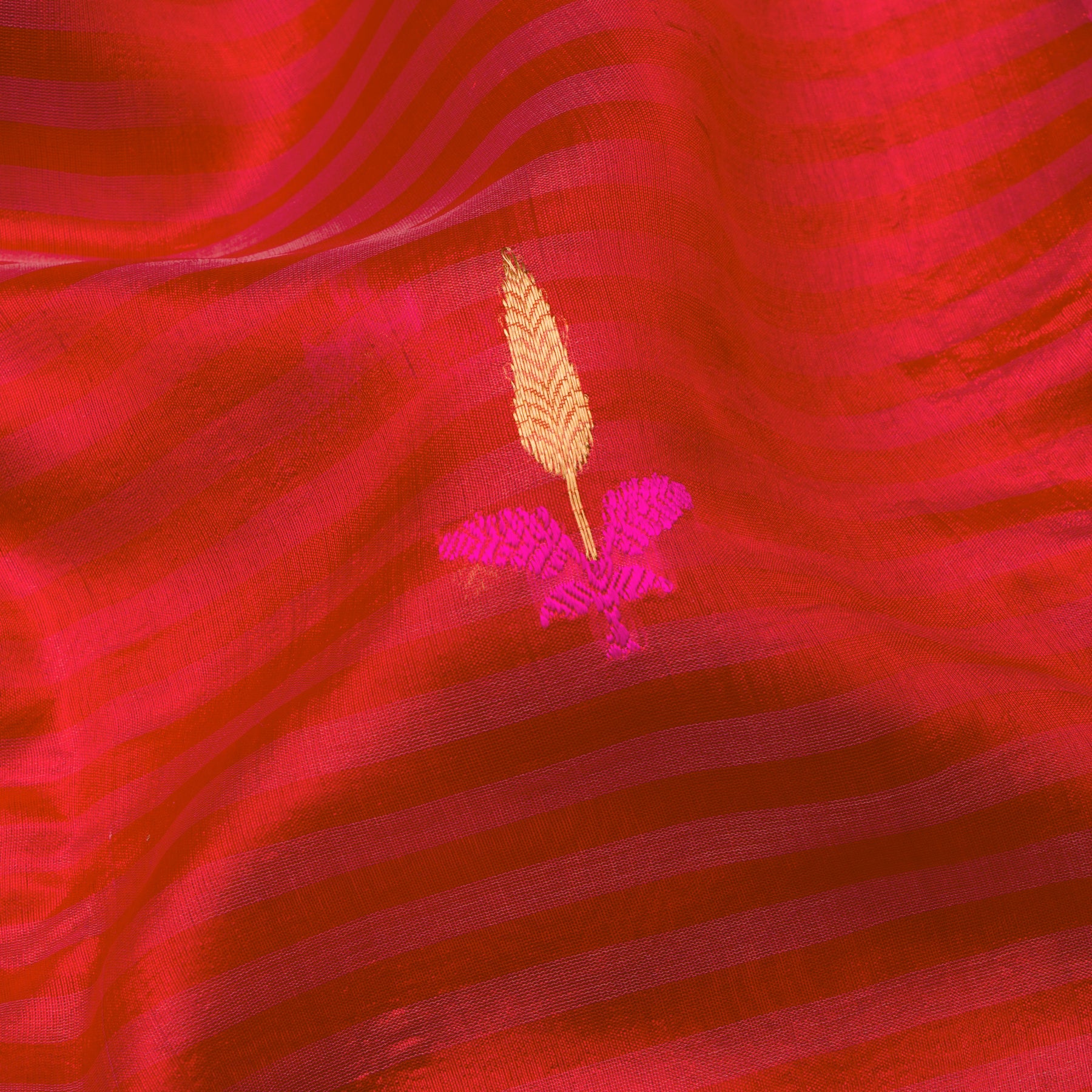 Chanderi Silk Sari 25-004-HS002-00013 - Fabric View