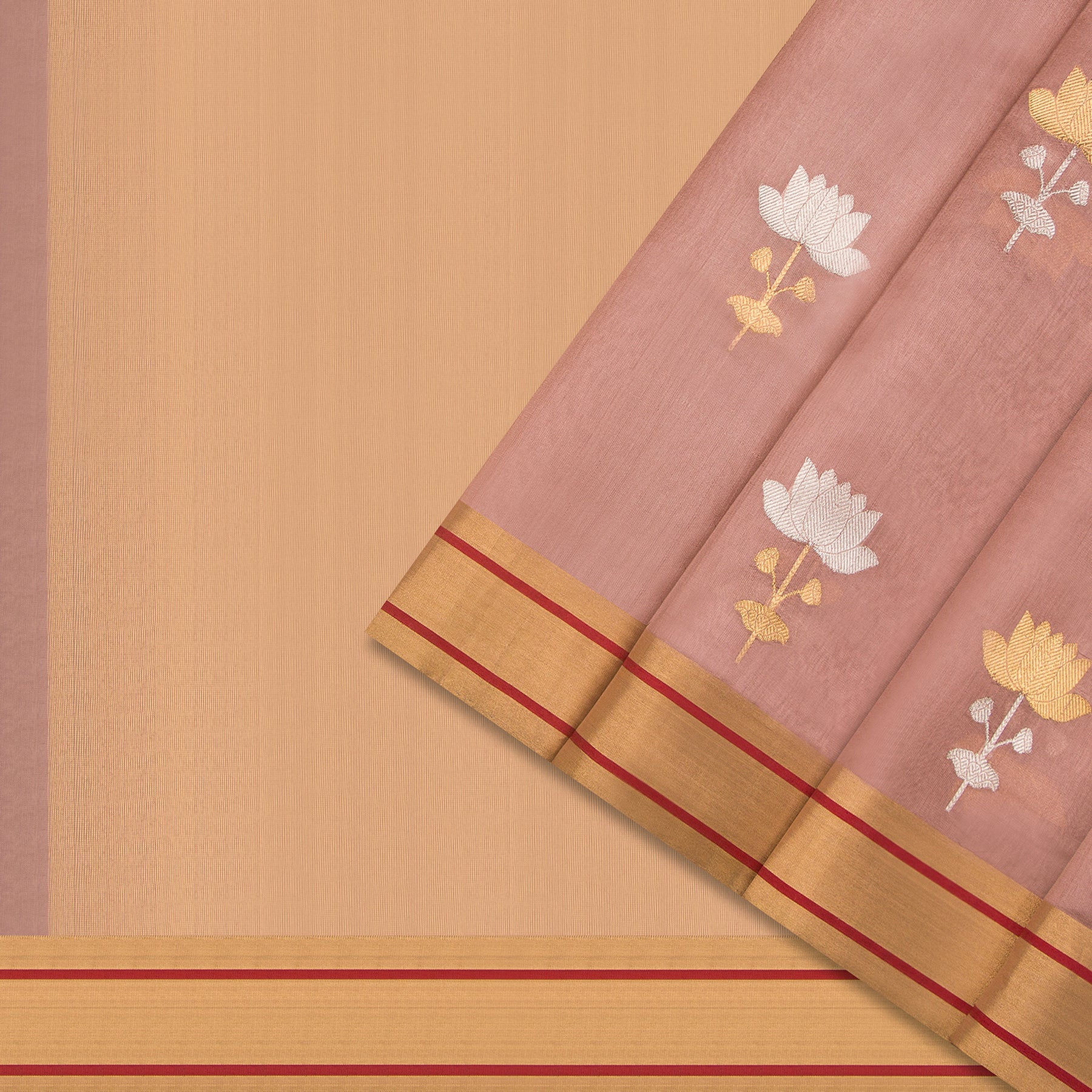 Chanderi Silk Sari 25-004-HS002-00023 - Cover View