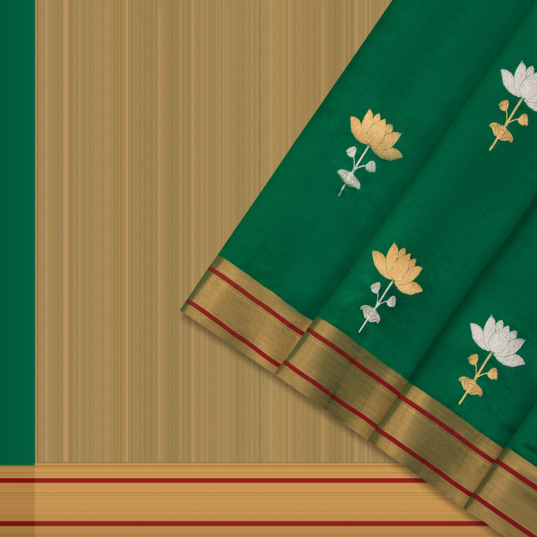 Chanderi Silk Sari 25-004-HS002-00024 - Cover View
