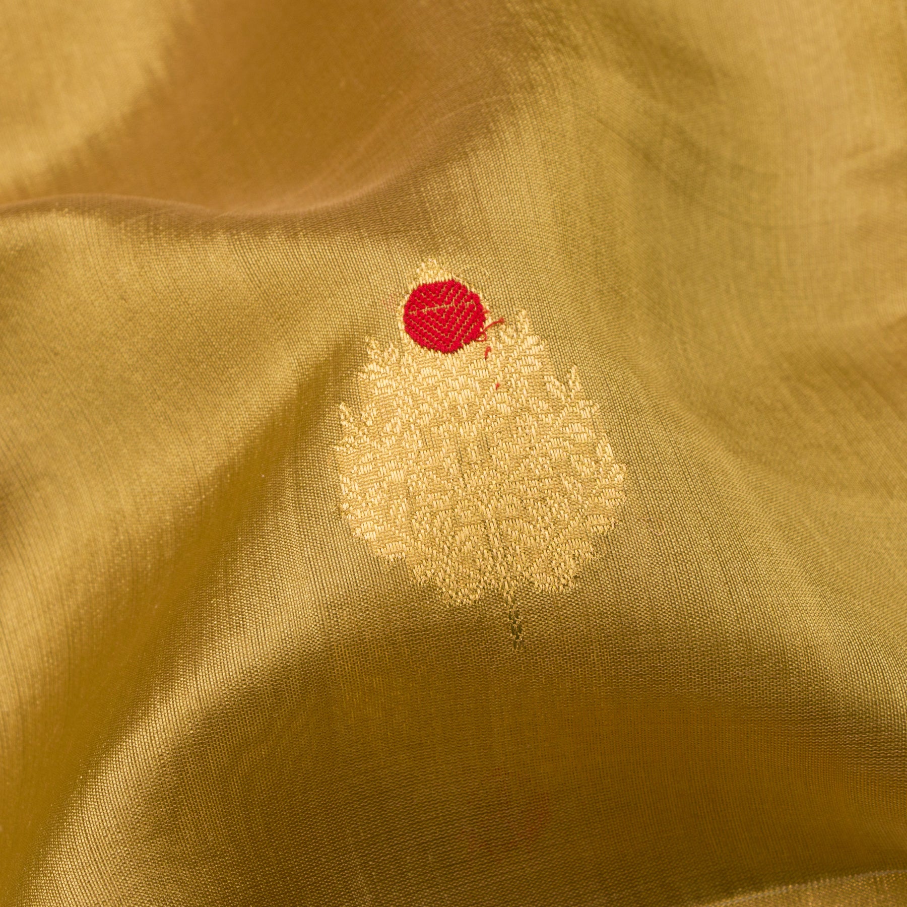 Chanderi Silk Sari 25-004-HS002-00034 - Fabric View