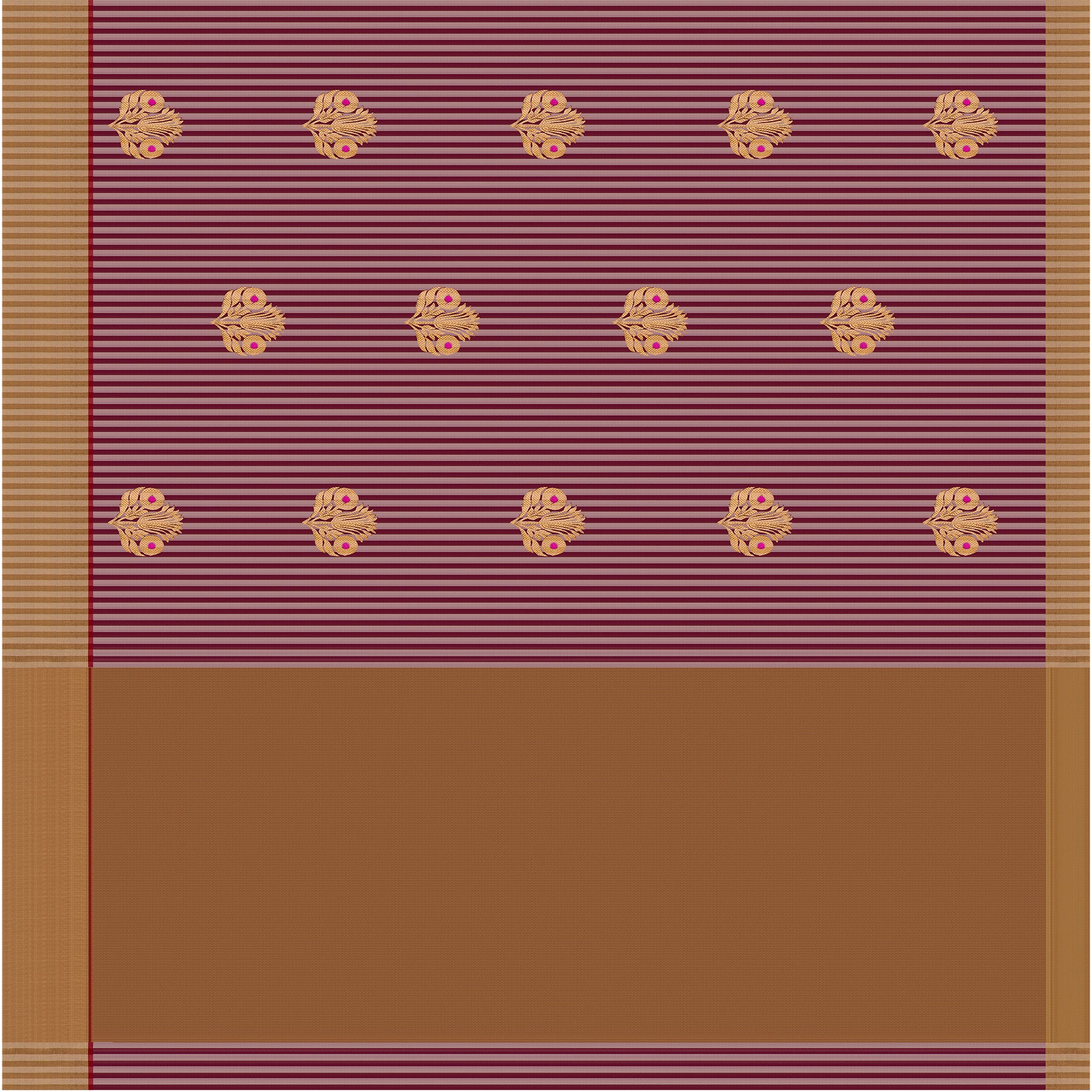 Chanderi Silk Sari 25-004-HS002-00042 - Full View