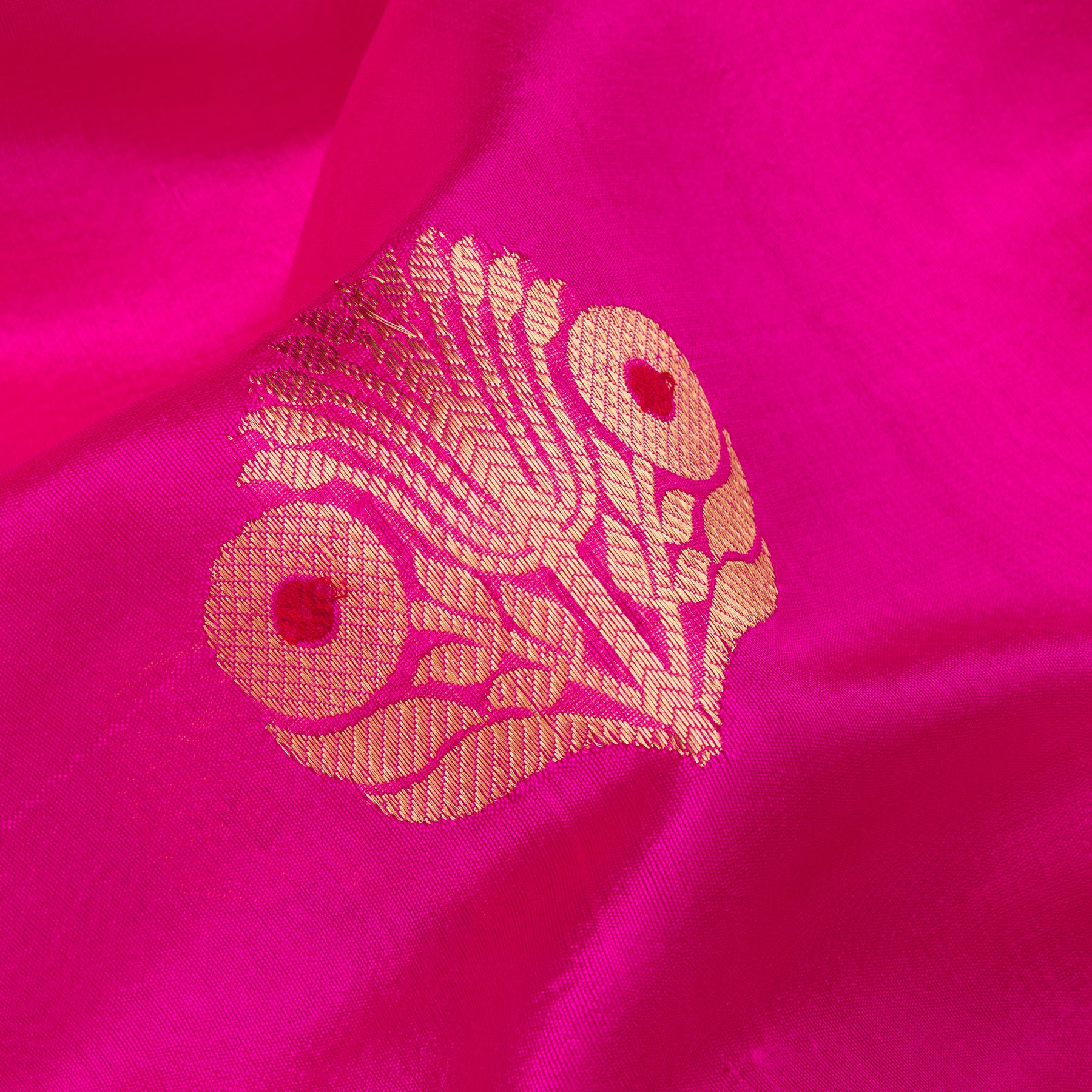 Chanderi Silk Sari 25-004-HS002-00044 - Fabric View