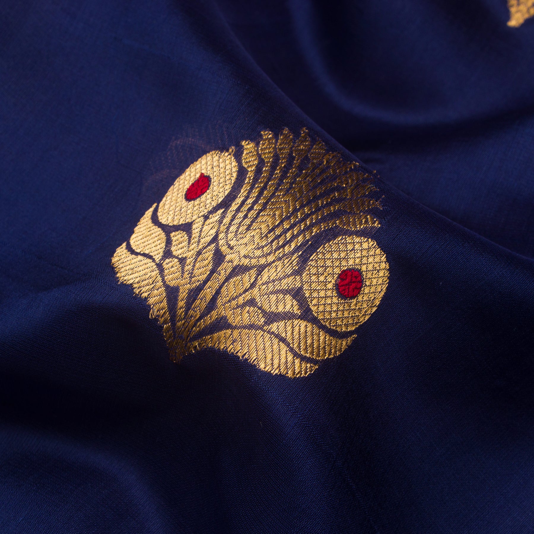 Chanderi Silk Sari 25-004-HS002-00045 - Fabric View