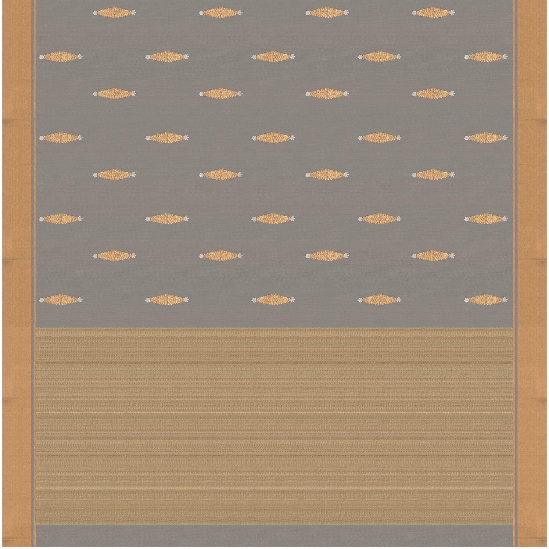 Chanderi Silk Sari 25-004-HS002-00049 - Full View
