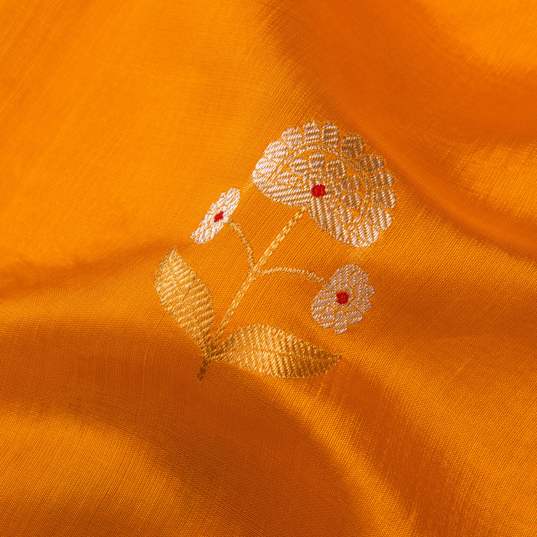 Chanderi Silk Sari 25-004-HS002-00055 - Fabric View