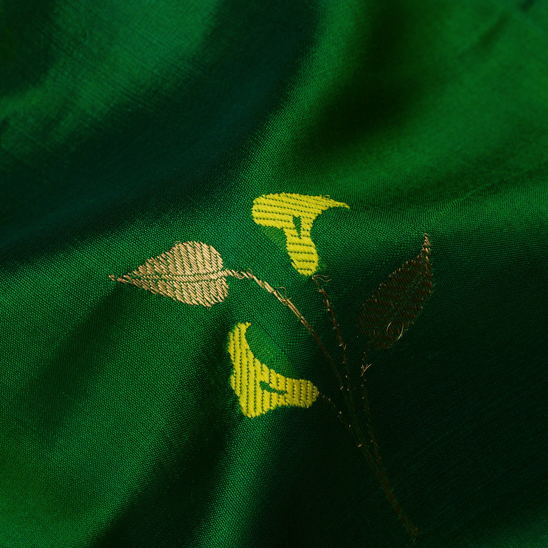Chanderi Silk Sari 25-004-HS002-00068 - Fabric View