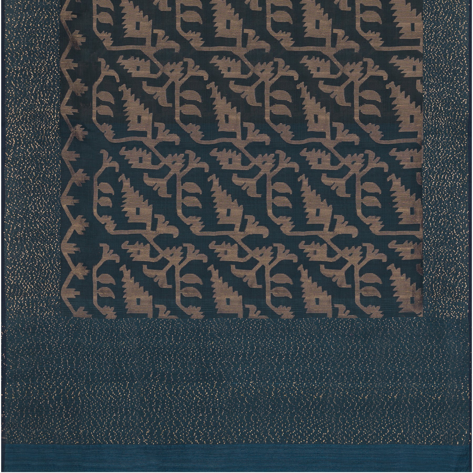 Bailou Jamdani Silk Sari 25-005-HS002-00060 - Full View