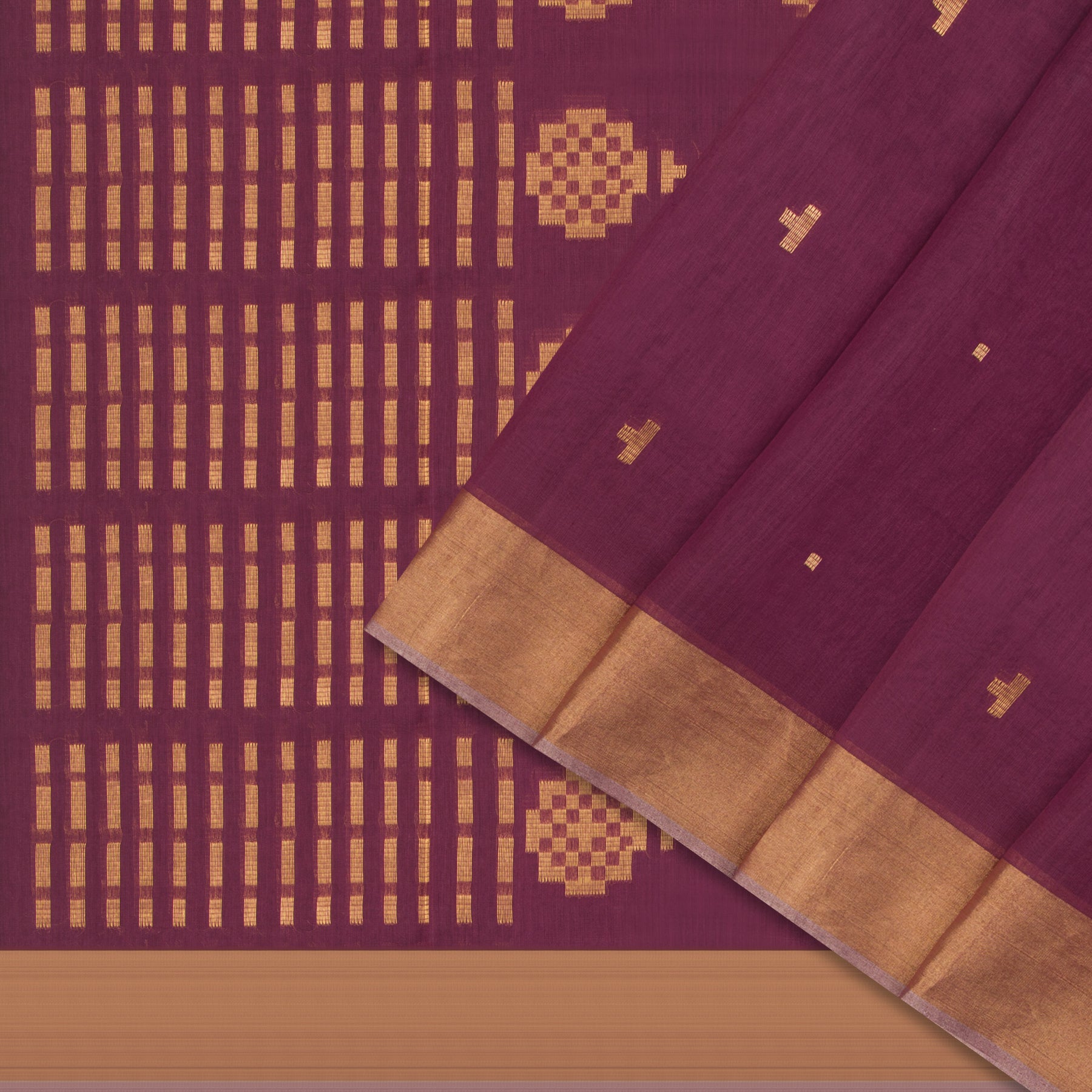 Pradeep Pillai Chanderi Silk/Cotton Sari 25-008-HS005-00238 - Cover  View