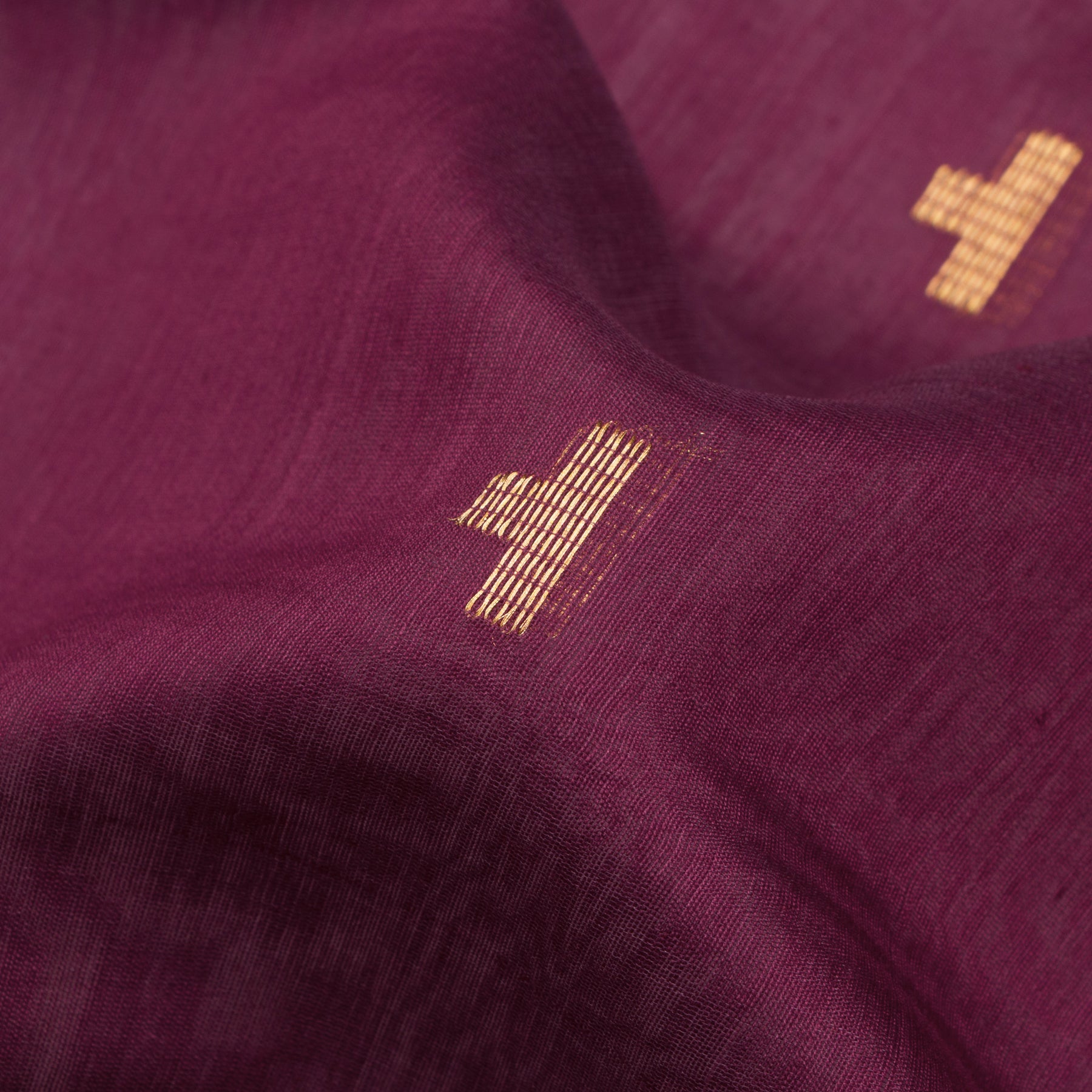 Pradeep Pillai Chanderi Silk/Cotton Sari 25-008-HS005-00238 - Fabric View