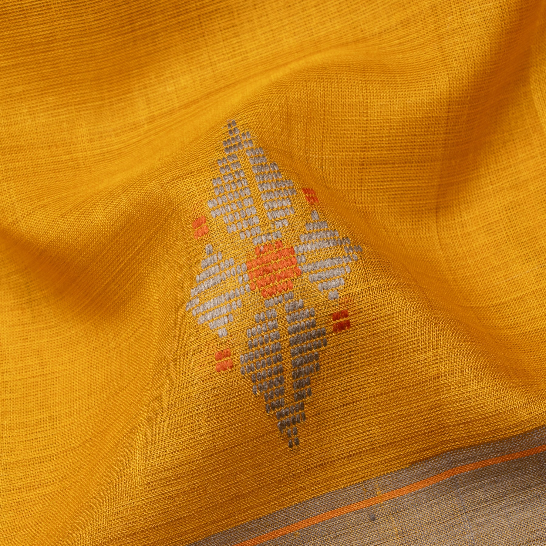 Pradeep Pillai Tussore Silk Sari 25-008-HS002-00189 - Fabric View