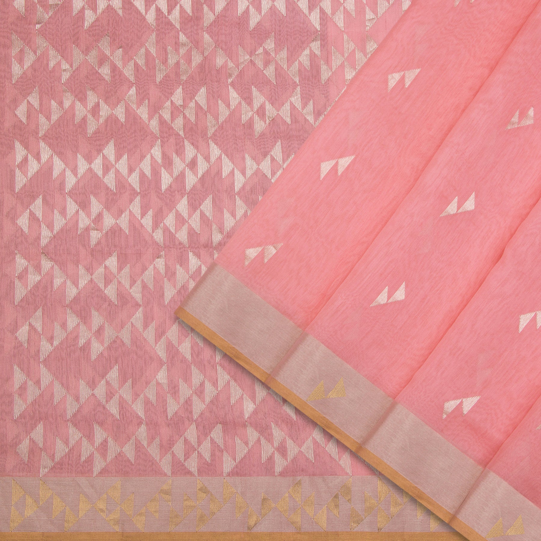 Pradeep Pillai Chanderi Silk/Cotton Sari 25-008-HS005-00491 - Cover View