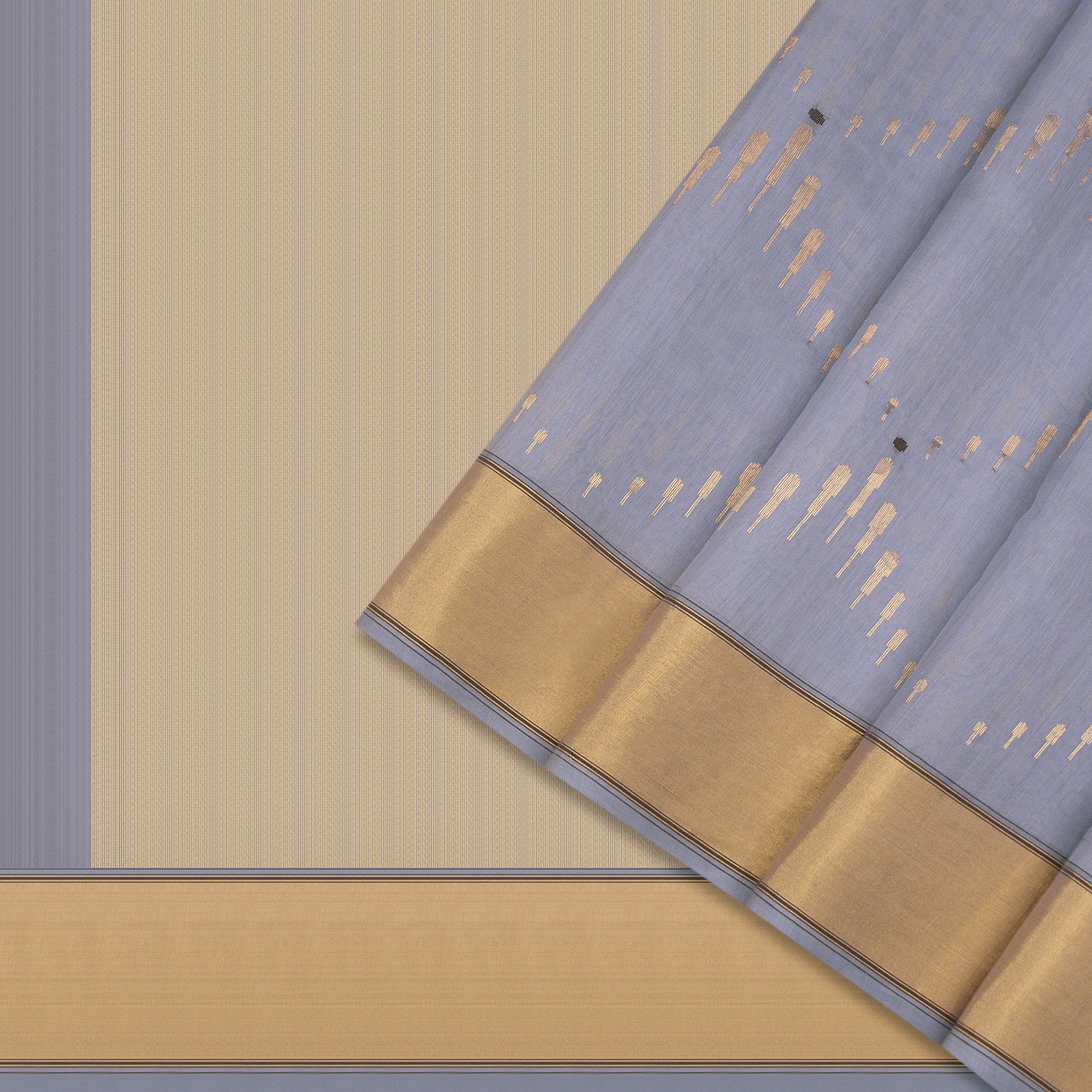 Pradeep Pillai Chanderi Silk/Cotton Sari 25-008-HS005-00066 - Cover View