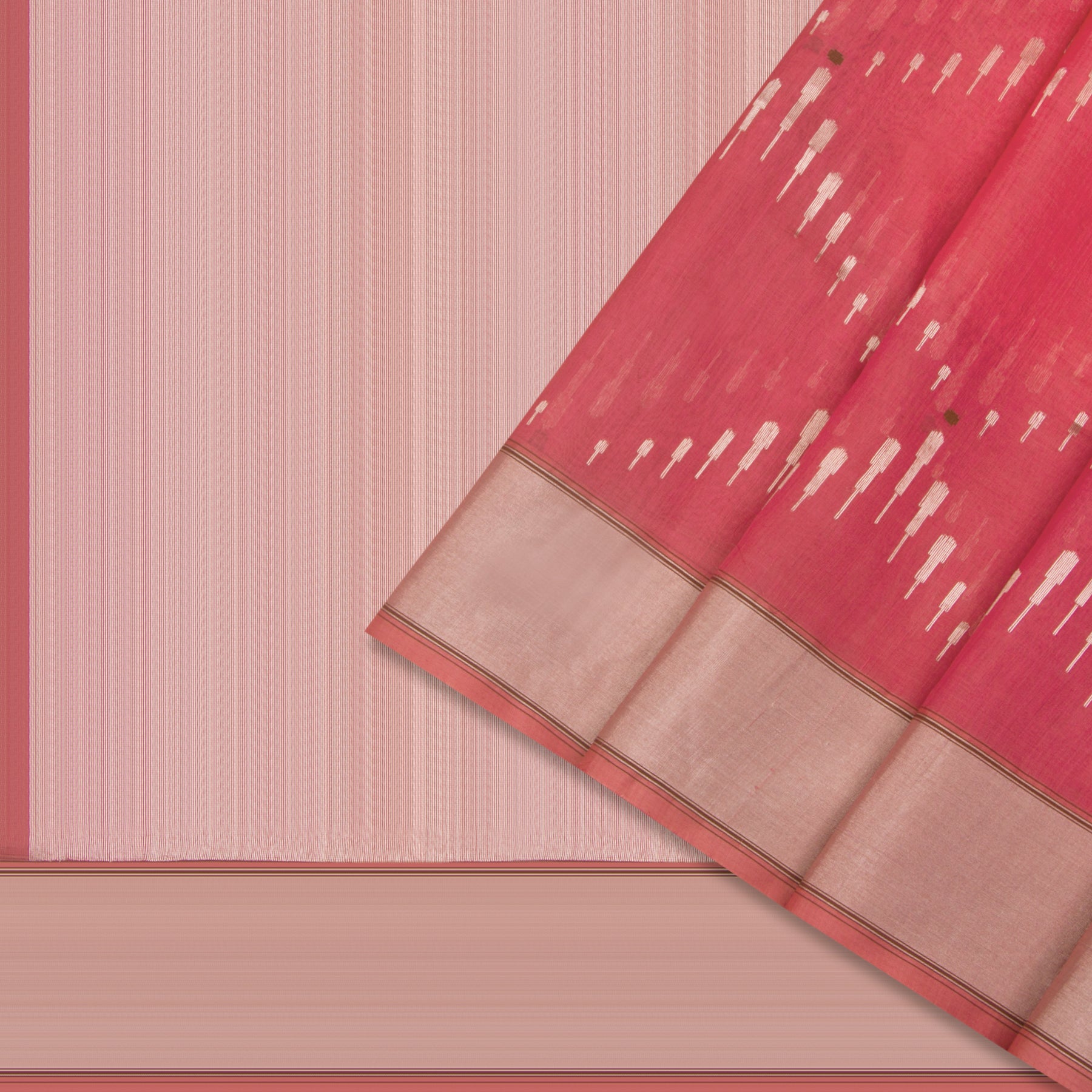 Pradeep Pillai Chanderi Silk/Cotton Sari 25-008-HS005-00067 - Cover View