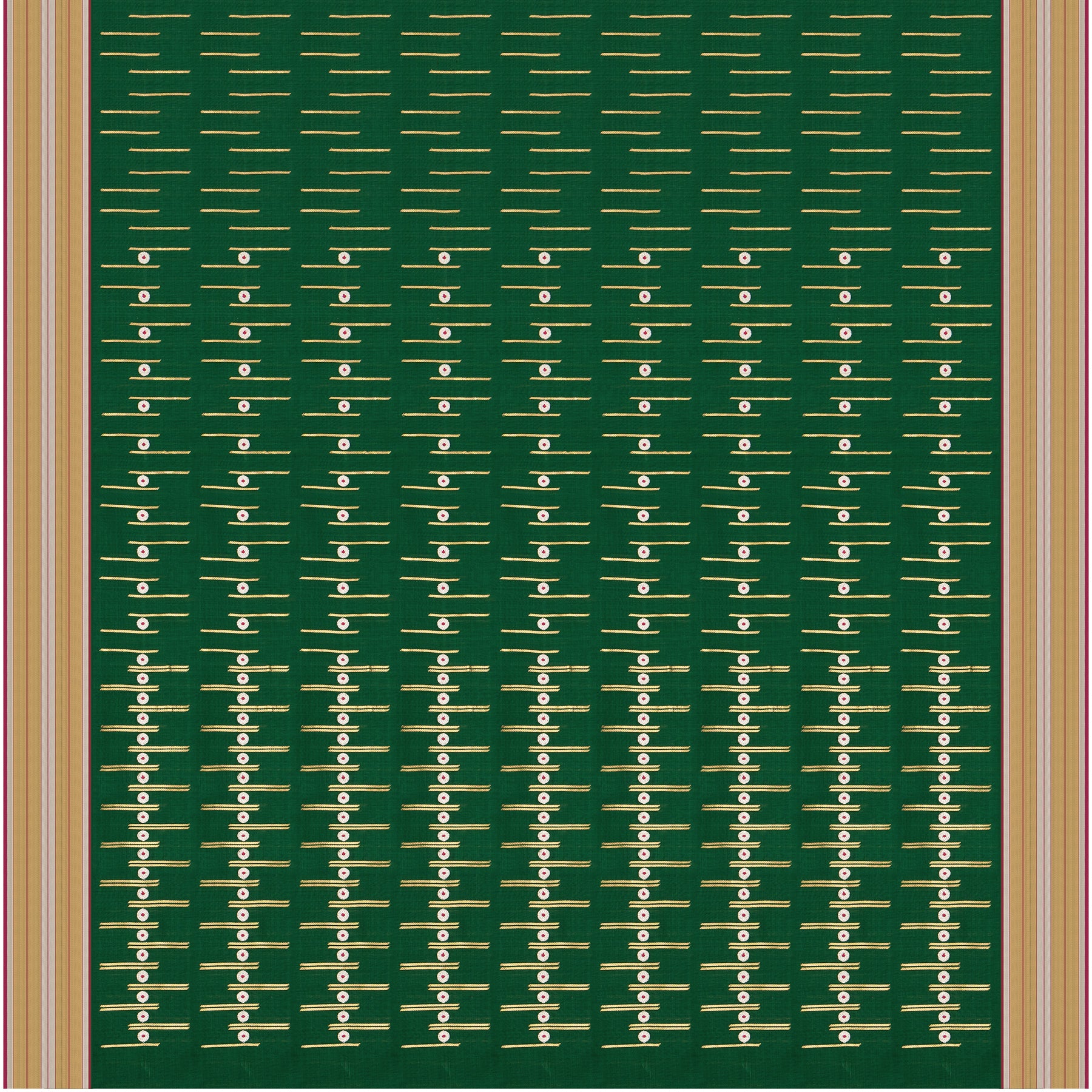 Pradeep Pillai Chanderi Silk/Cotton Sari 25-008-HS005-00137 - Full View