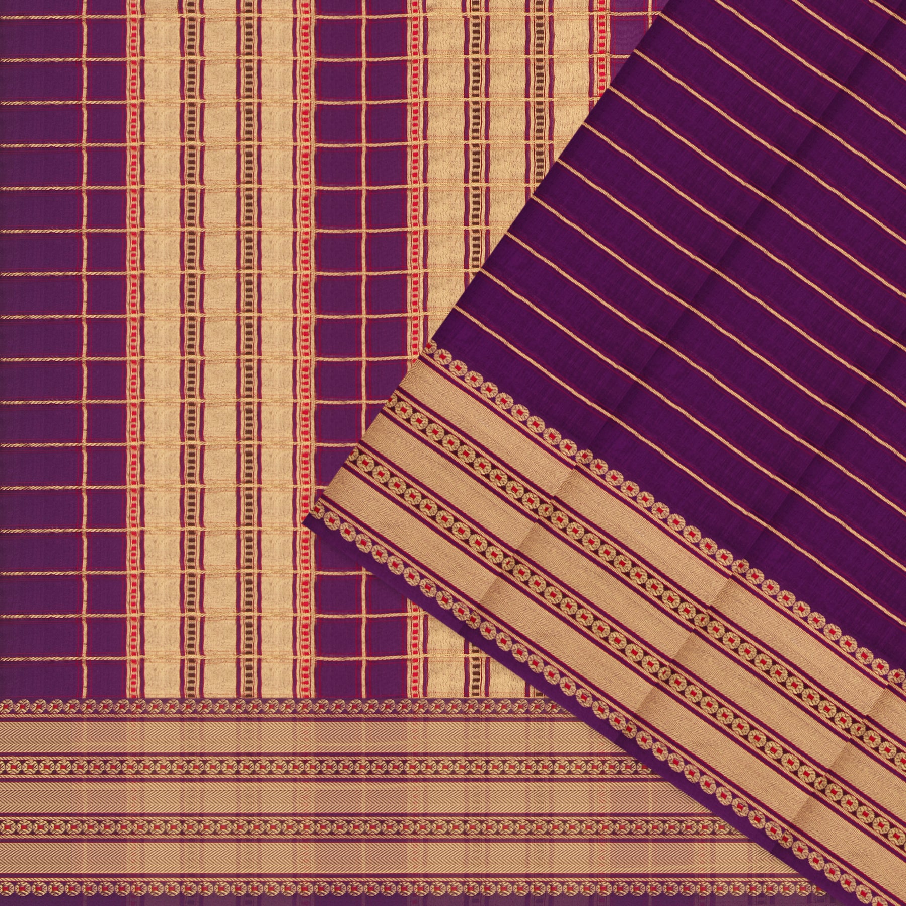 Pradeep Pillai Chanderi Silk/Cotton Sari 25-008-HS005-00140 - Cover View