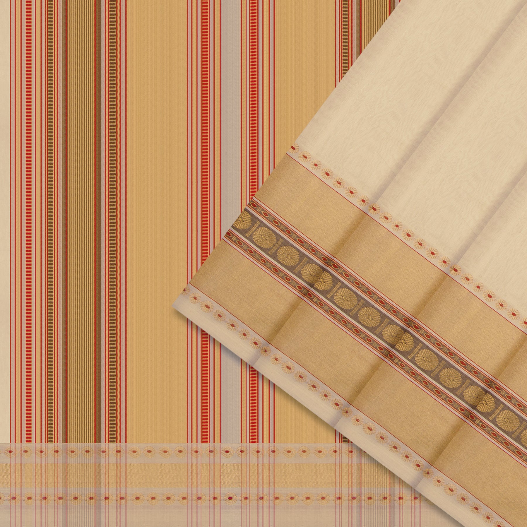 Pradeep Pillai Chanderi Silk/Cotton Sari 25-008-HS005-00530 - Cover View