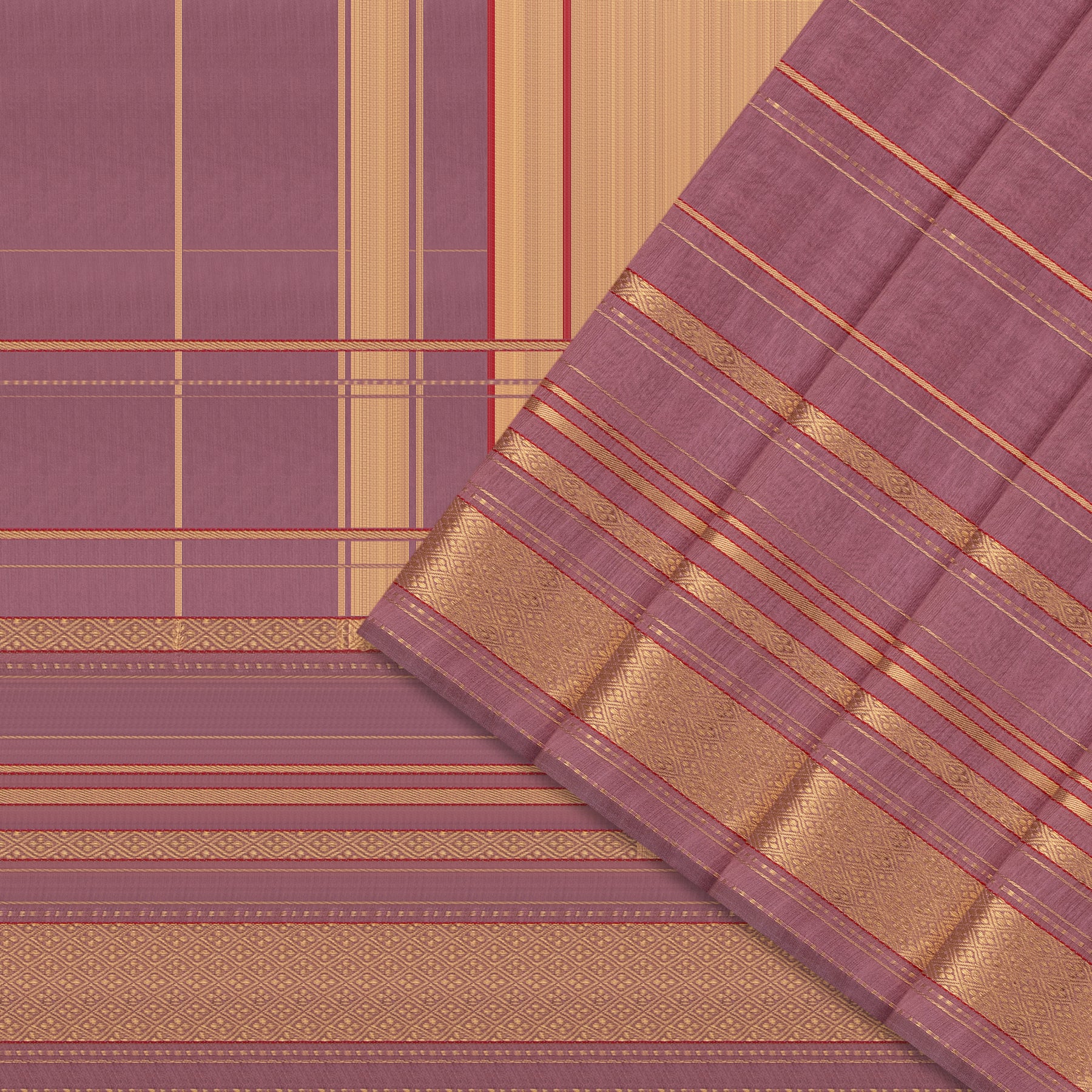 Pradeep Pillai Chanderi Silk/Cotton Sari 25-008-HS005-00152 - Cover View