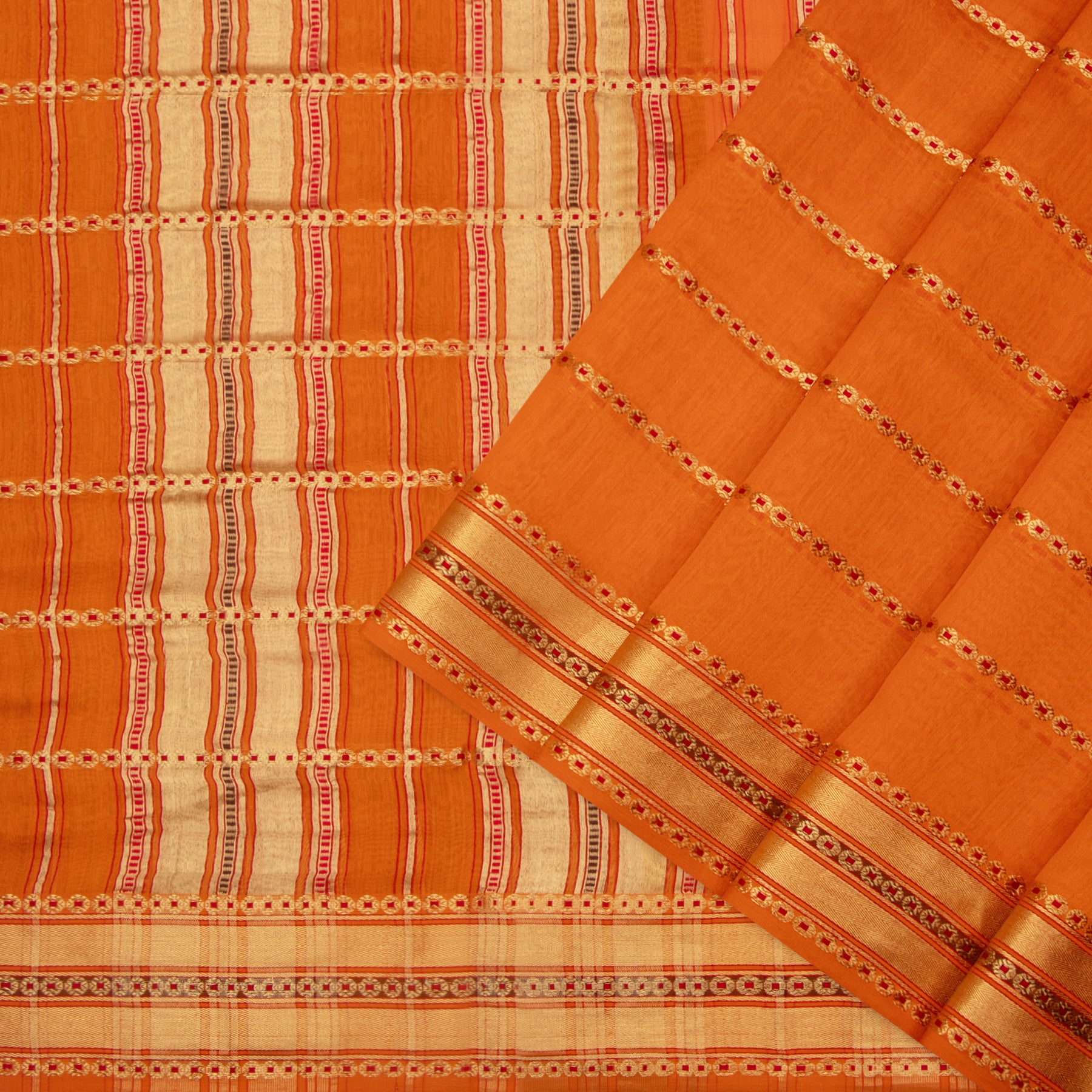 Pradeep Pillai Chanderi Silk/Cotton Sari 25-008-HS005-00155 - Cover View